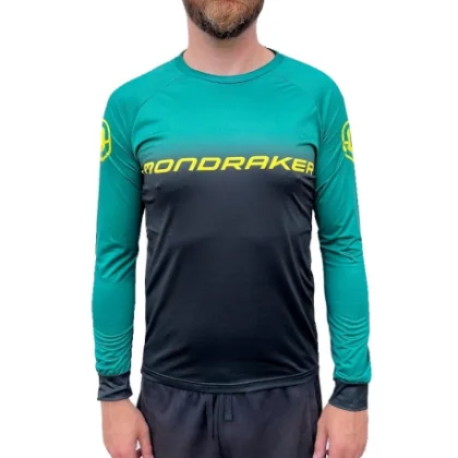 Pánsky cyklistický dres s dlhým rukávom MONDRAKER Enduro Trail Jersey long, british racing green black yellow