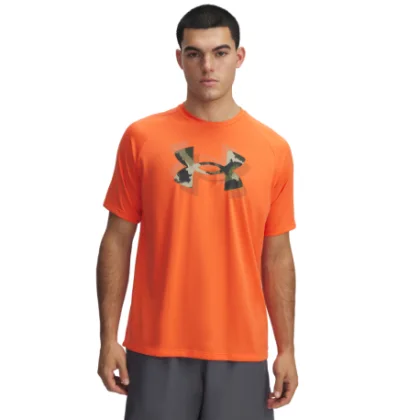 Pánske tréningové tričko s krátkym rukávom UNDER ARMOUR UA M TECH PRINT FILL SS-ORG