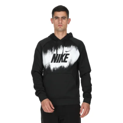 Pánska zateplená tréningová mikina s kapucňou NIKE M NK TF FLEECE PO HD GFX BLACK