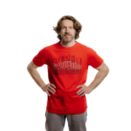 Pánske turistické tričko s krátkym rukávom EVERETT Tee ALKAPY red