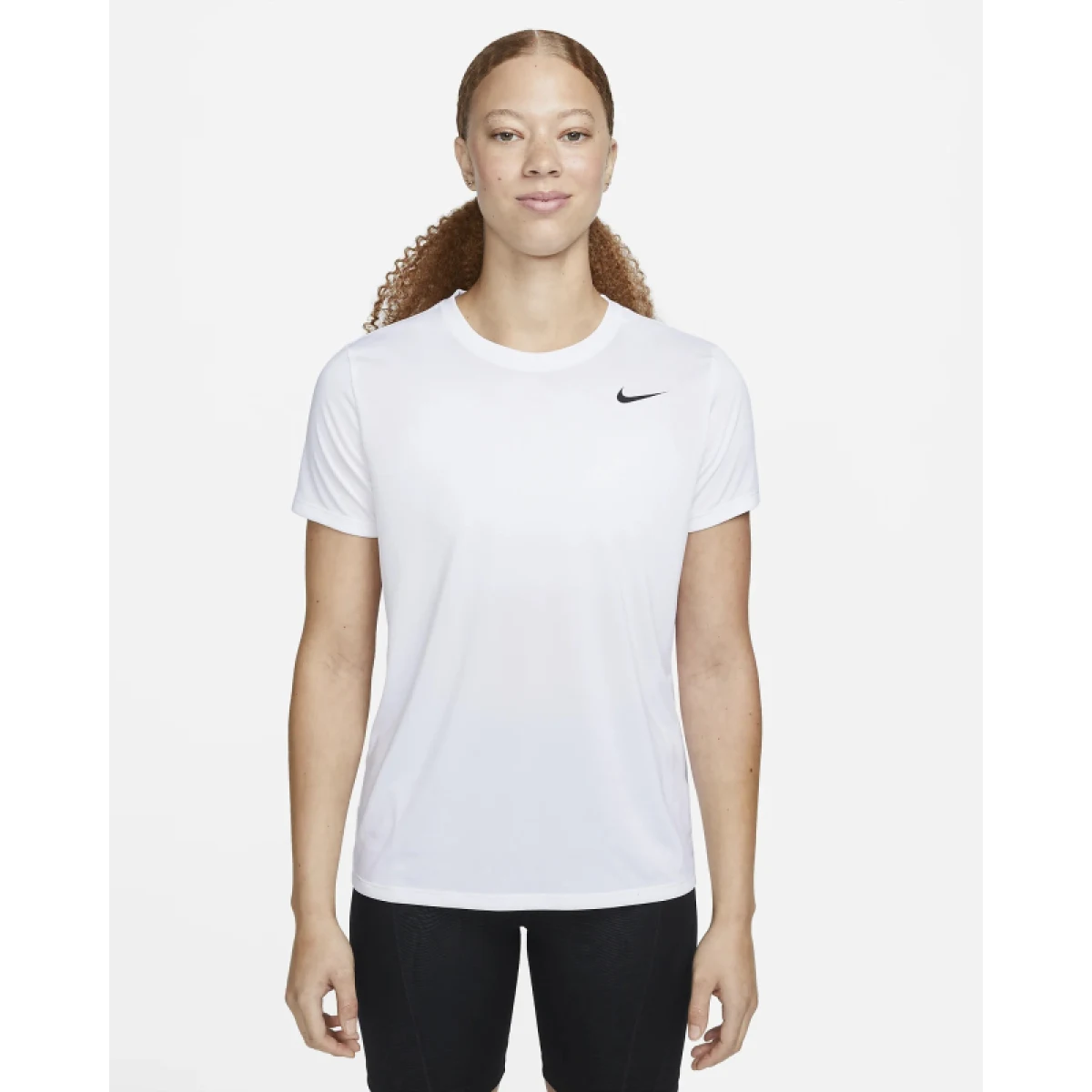 Dámske tréningové tričko s krátkym rukávom NIKE W NK DF RLGD SS TEE-100 WHITE BLACK · záber 2
