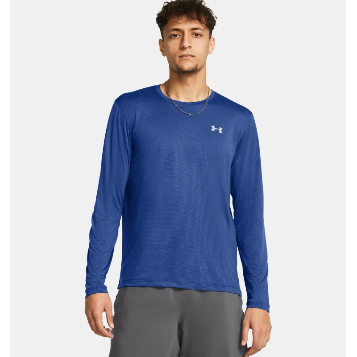 Pánske tréningové tričko s dlhým rukávom UNDER ARMOUR UA LAUNCH LONGSLEEVE-BLU · záber 2