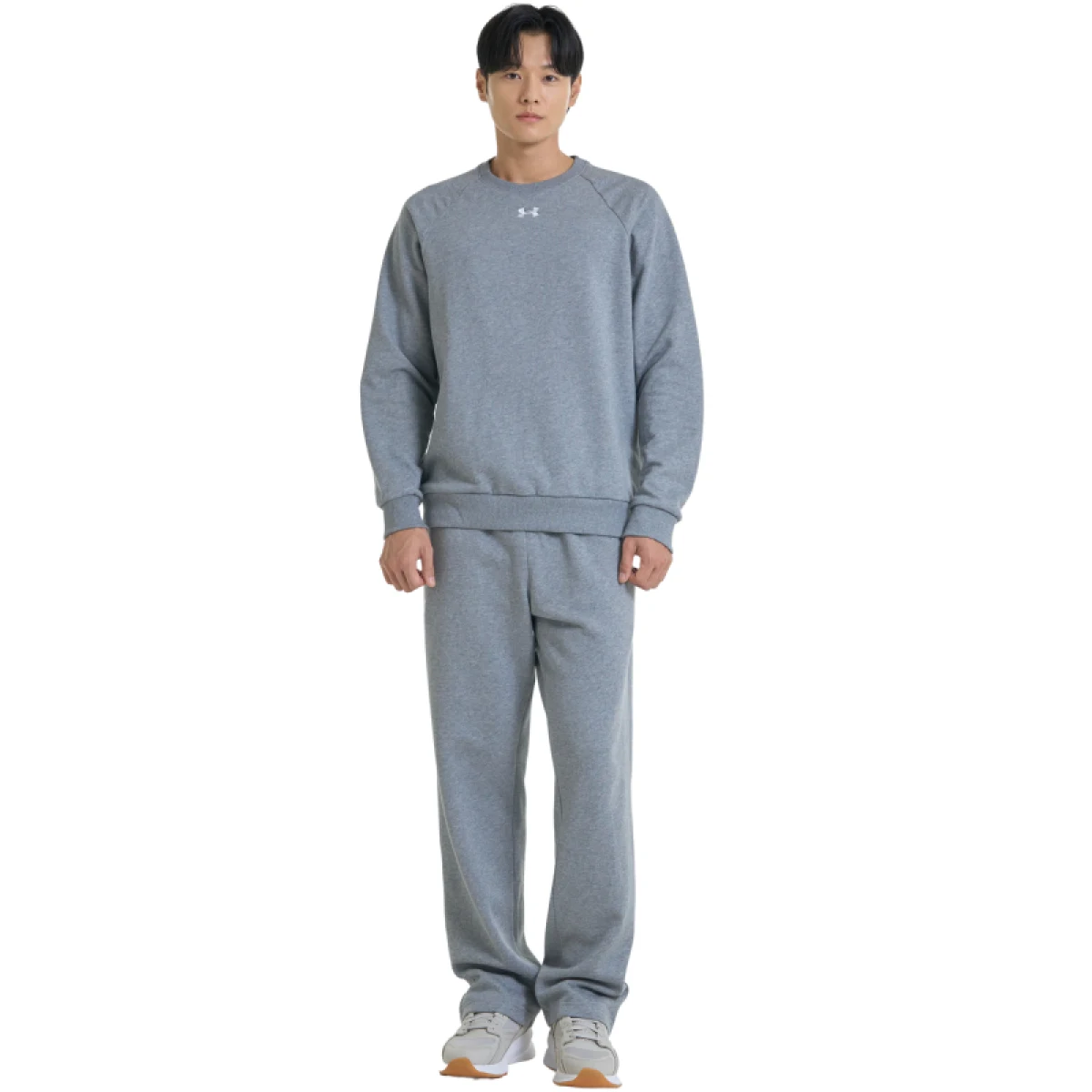 Pánska zateplená mikina UNDER ARMOUR UA Rival Fleece Crew-GRY I · záber 4