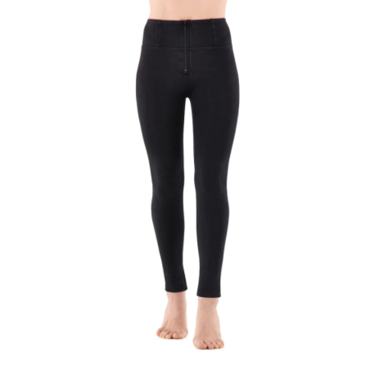 Dámske jeggings nohavice FREDDY WR.UP® skinny high waist push up jeggings in organic fabric-Black · záber 1