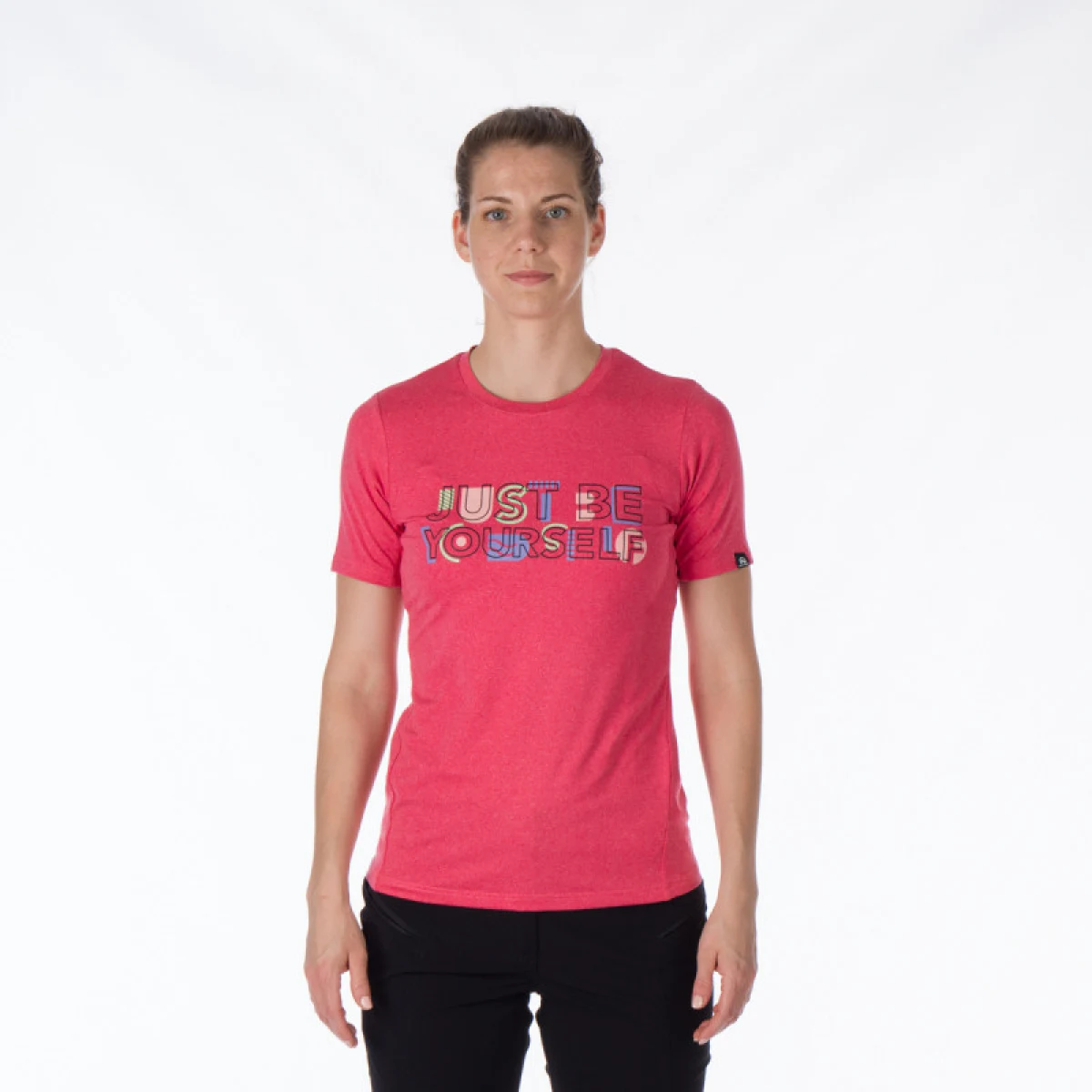 Dámske turistické tričko s krátkym rukávom NORTHFINDER MINNIE-634-pinkmelange · záber 3
