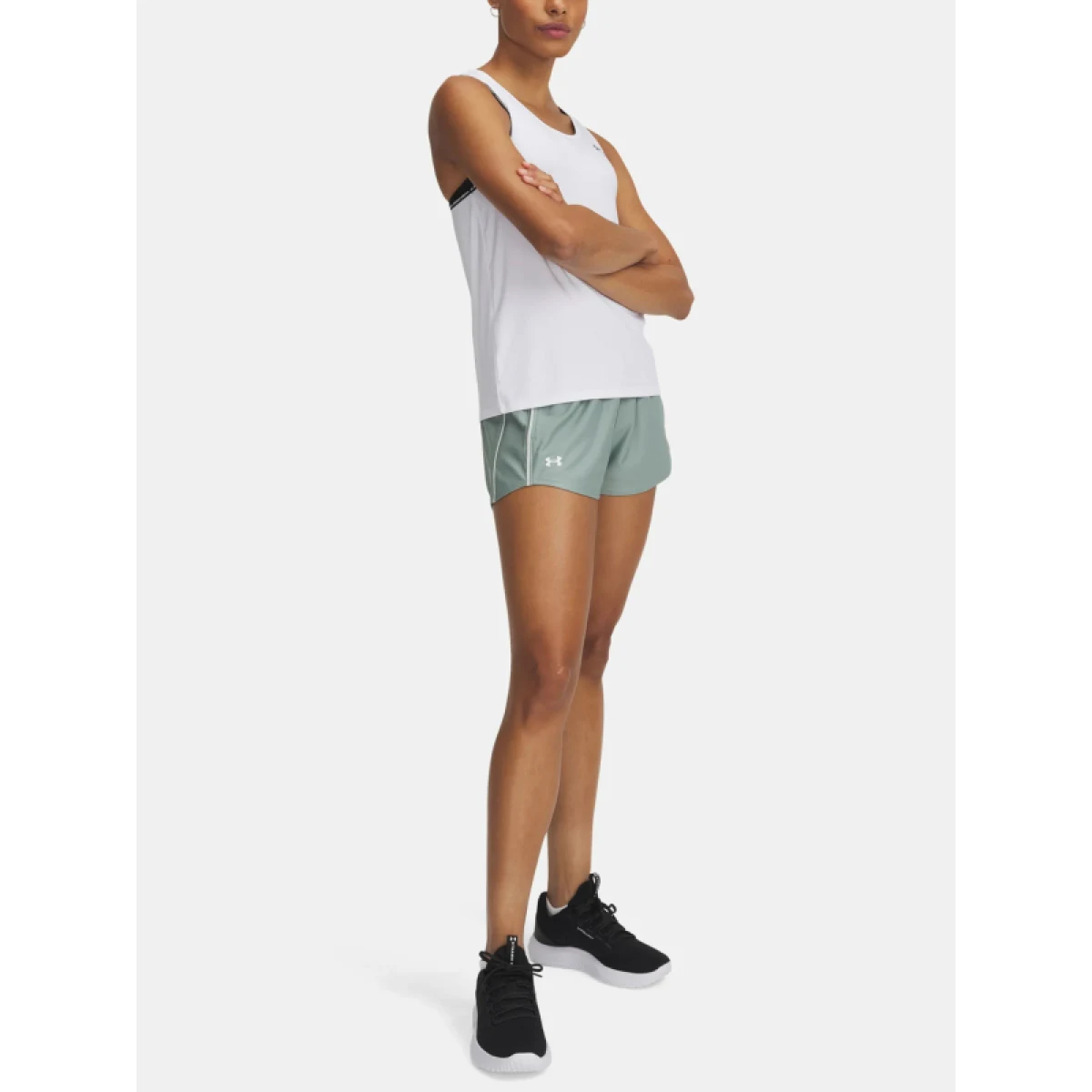 Dámske tréningové kraťasy UNDER ARMOUR Tech Play Up Shorts-GRN · záber 3
