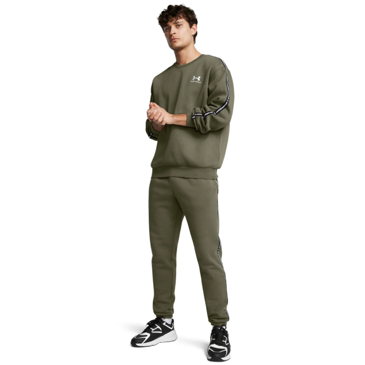 Pánske tepláky UNDER ARMOUR UA Icon Fleece Jgr Taping-GRN · záber 4