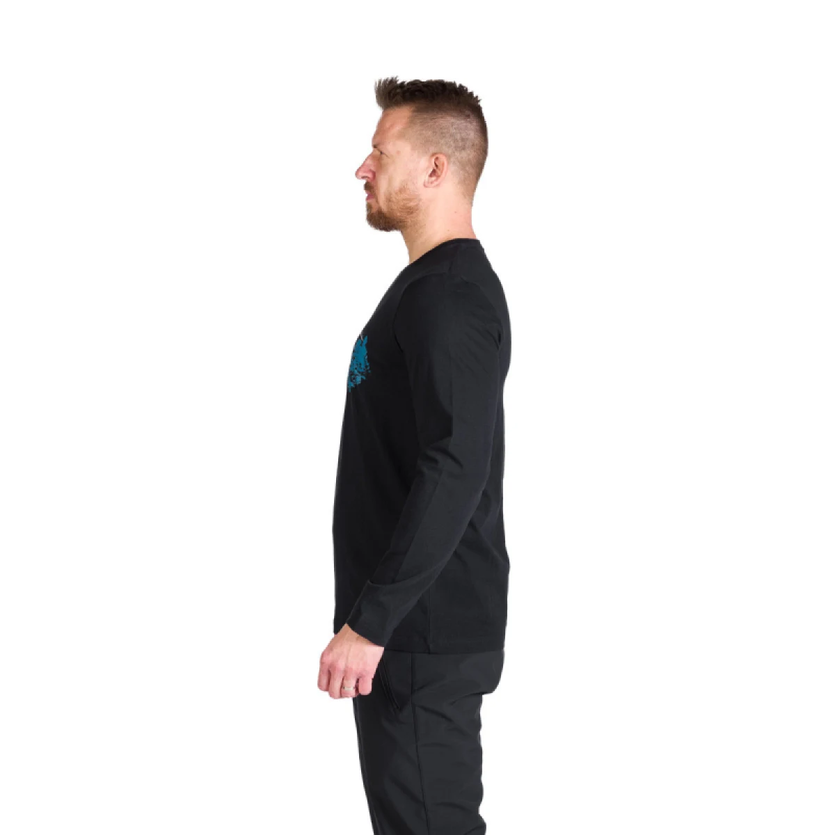 Pánske turistické tričko s dlhým rukávom NORTHFINDER STEWART-269black · záber 3
