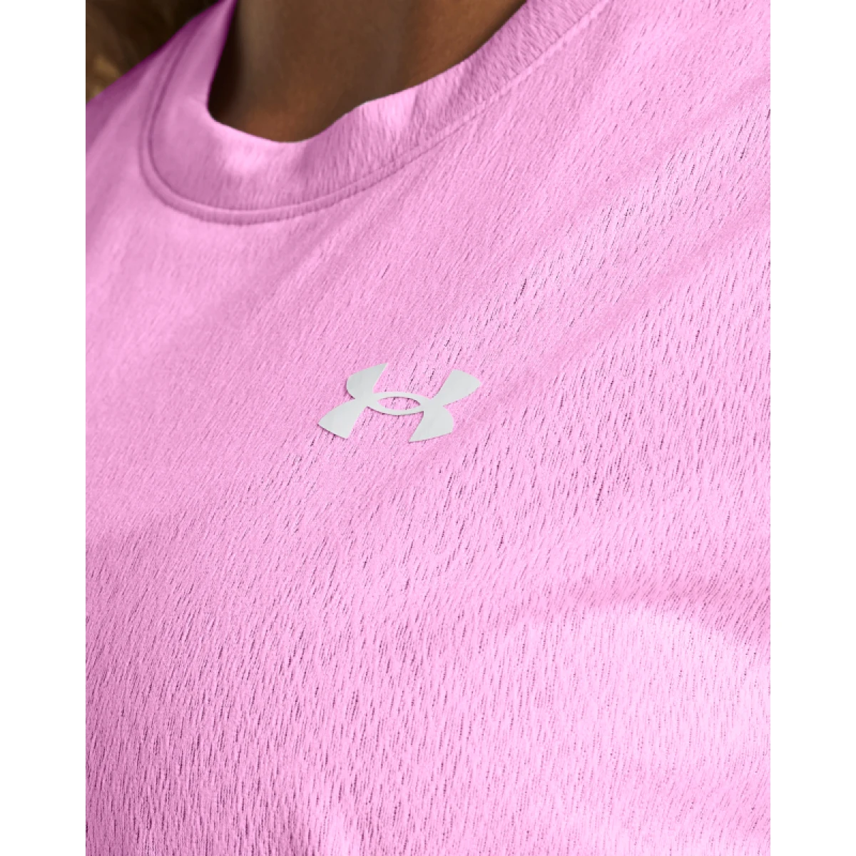 Dámske tréningové tričko s krátkym rukávom UNDER ARMOUR Tech Riddle SSC-PNK · záber 2