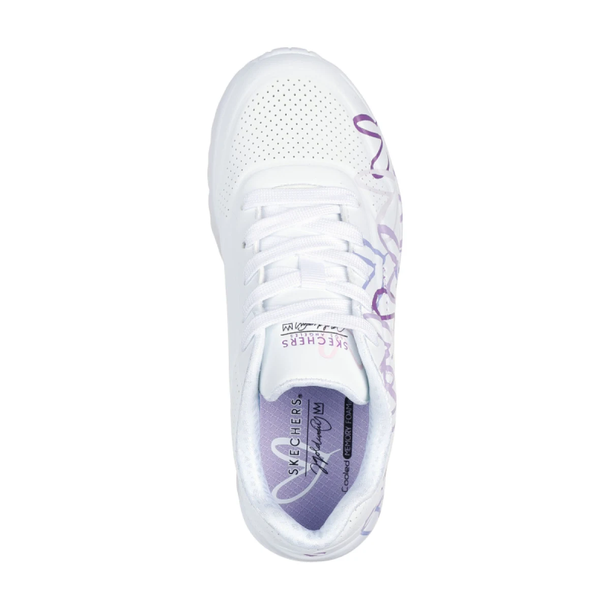 Dámska rekreačná obuv SKECHERS Uno Spread The Love W white multi purple · záber 4