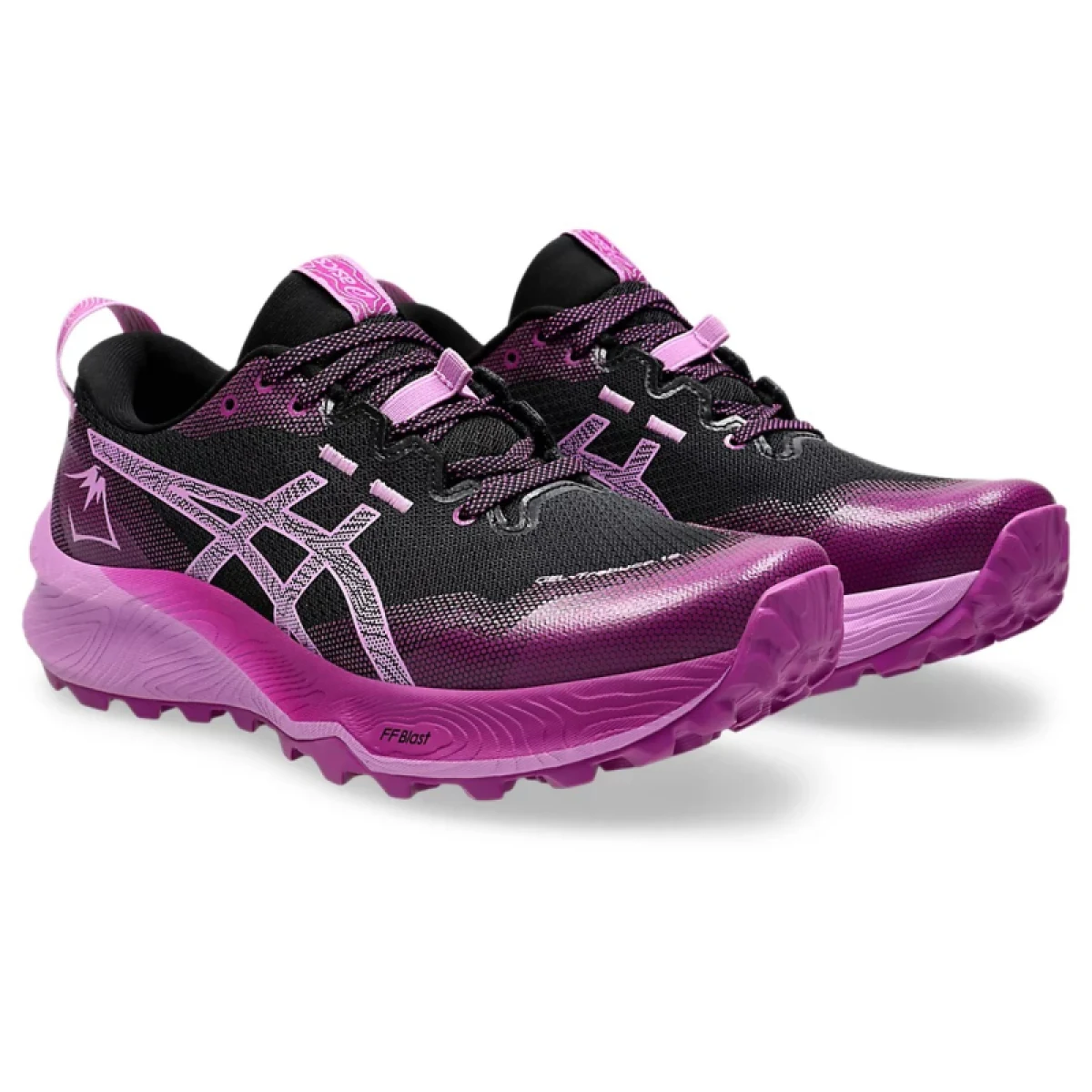 Dámska bežecká trailová obuv ASICS Gel Trabuco 12 black lavender glow · záber 3