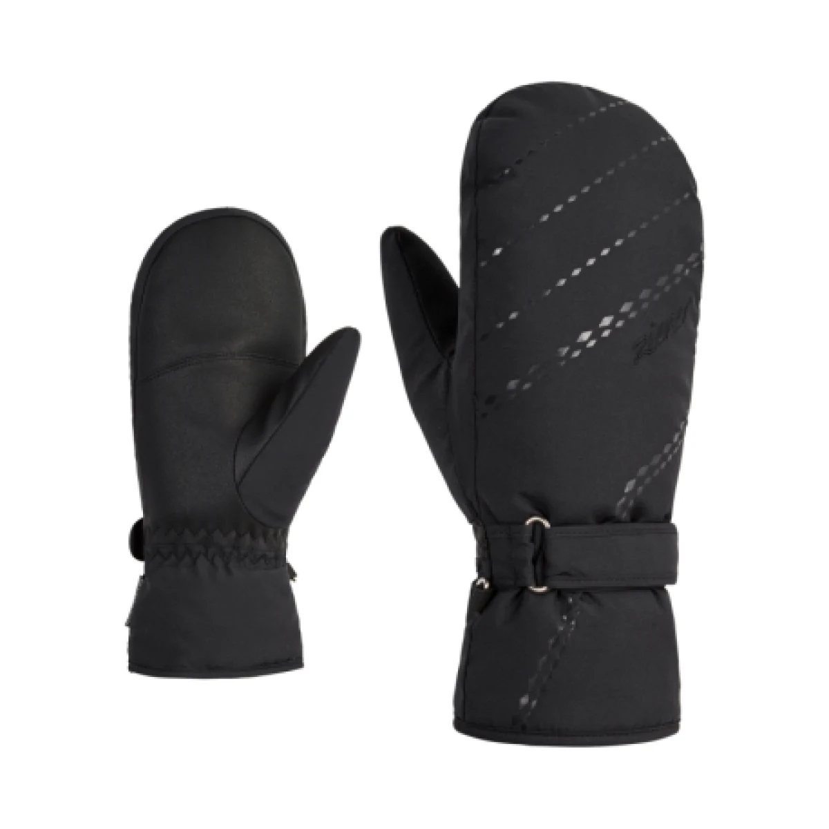 Dámske lyžiarske rukavice palčiaky ZIENER KORVANA-801188-12-black · záber 1