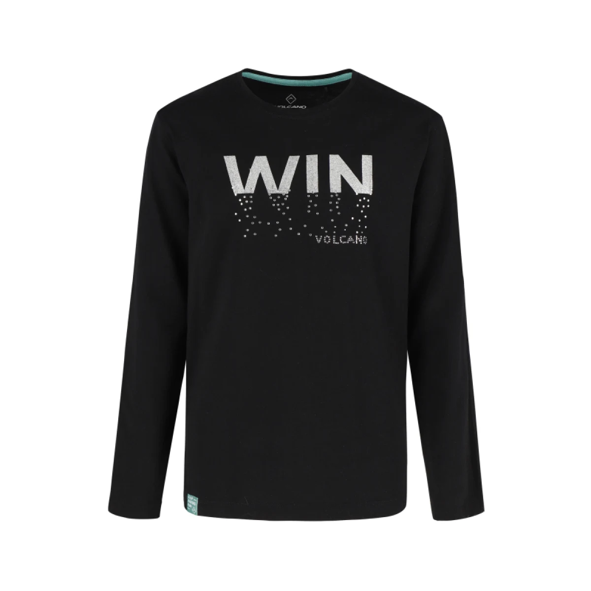 Dievčenské tričko s dlhým rukávom VOLCANO LONG L-WIN JUNIOR 700 BLACK · záber 3