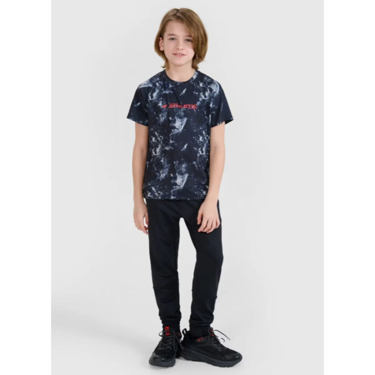 Chlapčenské tréningové tričko s krátkym rukávom 4F JUNIOR TSHIRT FNK M1210-91A-MULTICOLOUR 1 ALLOVER · záber 4