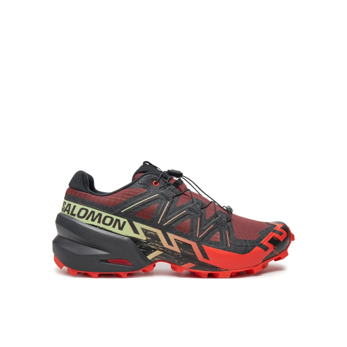 Pánska bežecká trailová obuv SALOMON Speedcross 6 M rum raisin cherry tomato cognac · záber 2