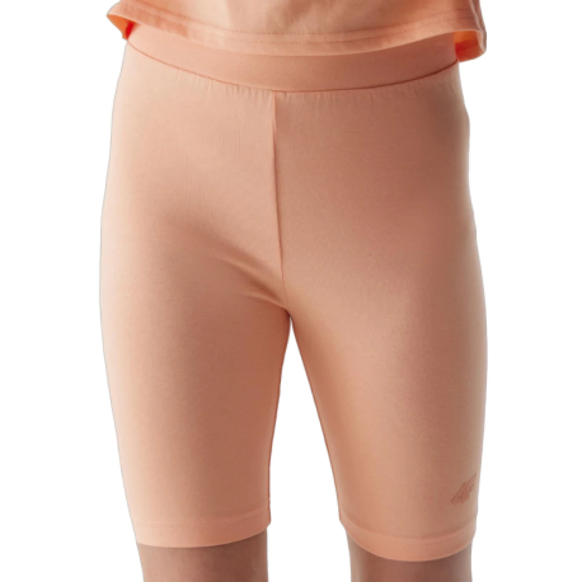 Dievčenské teplákové kraťasy 4F JUNIOR TIGHTS-4FJWSS24TTIGF129-65S-PALE CORAL · záber 1