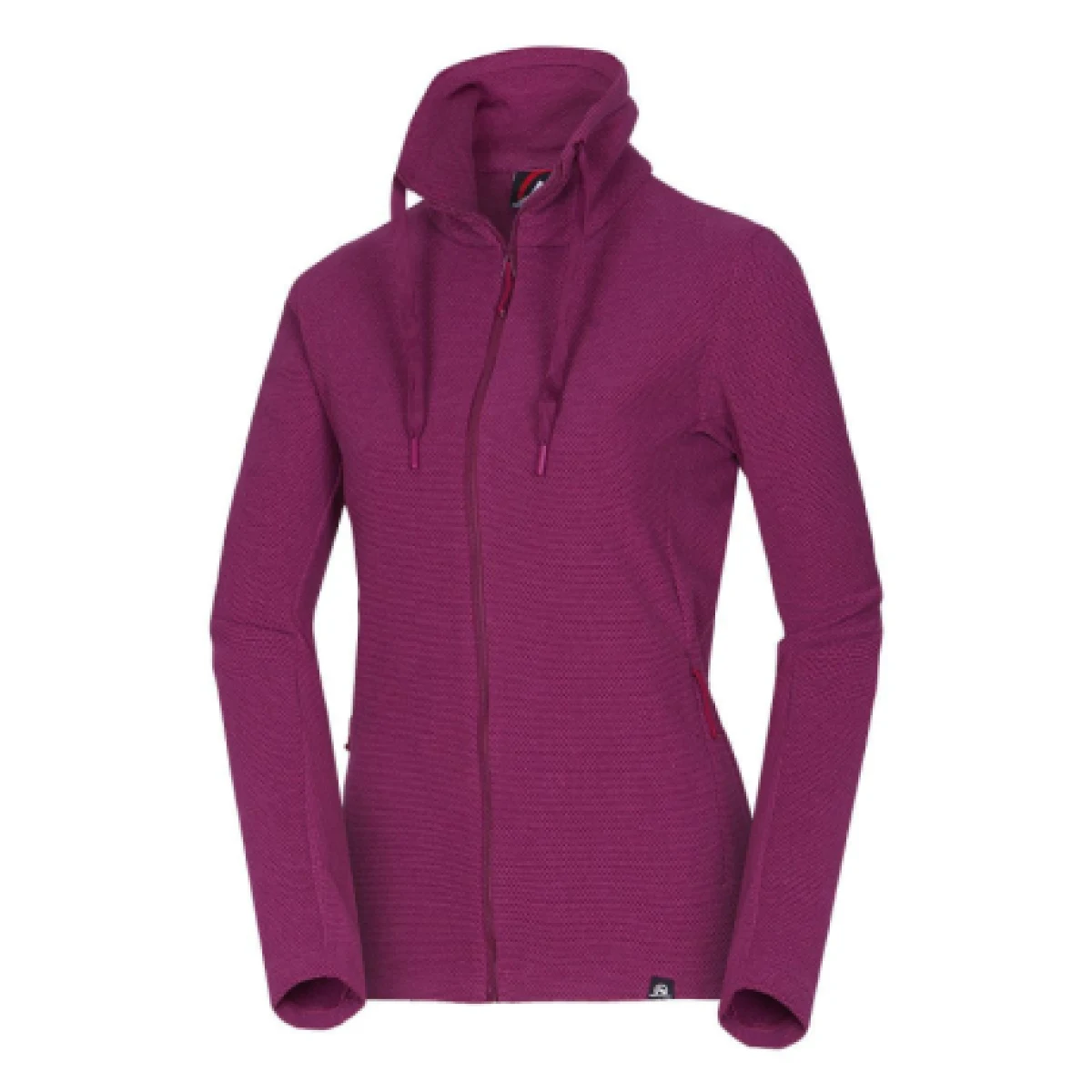 Dámska zateplená turistická mikina so zipsom NORTHFINDER TAMMY-510cherry · záber 1
