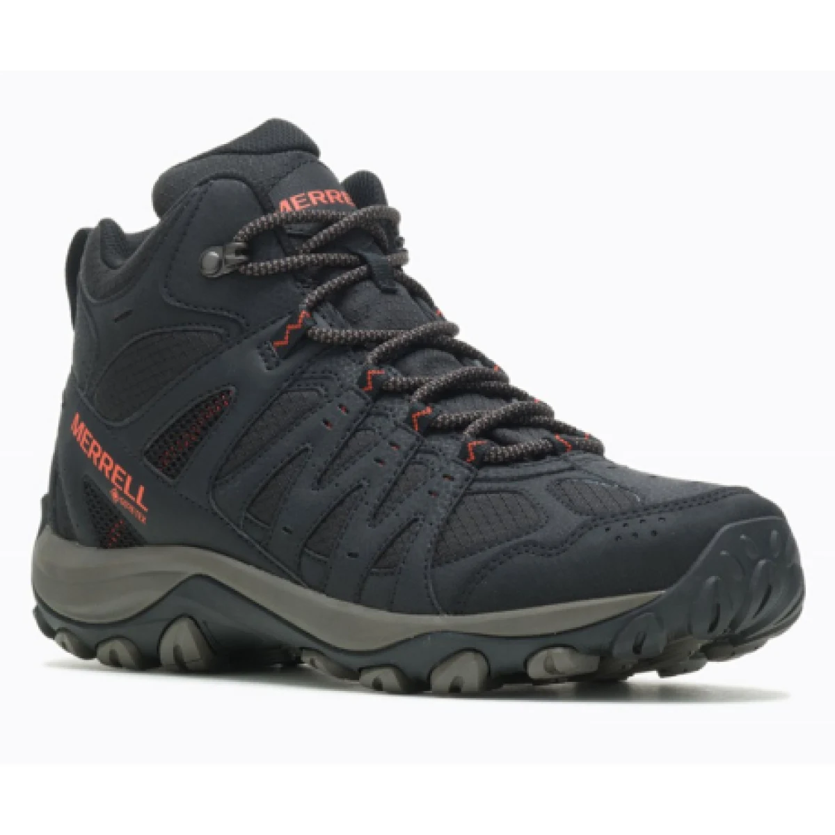Pánska členková turistická obuv MERRELL Accentor 3 Sport Mid GTX M black tangerine · záber 1