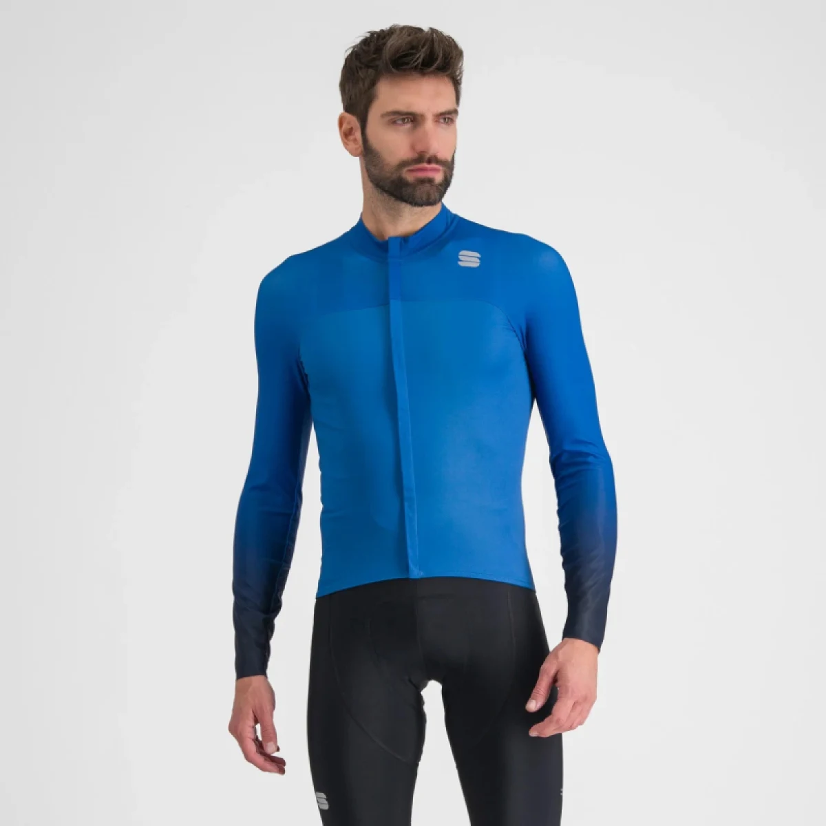 Pánsky cyklistický dres s dlhým rukávom SPORTFUL Bodyfit pro jersey, blue denim galaxy blue · záber 2