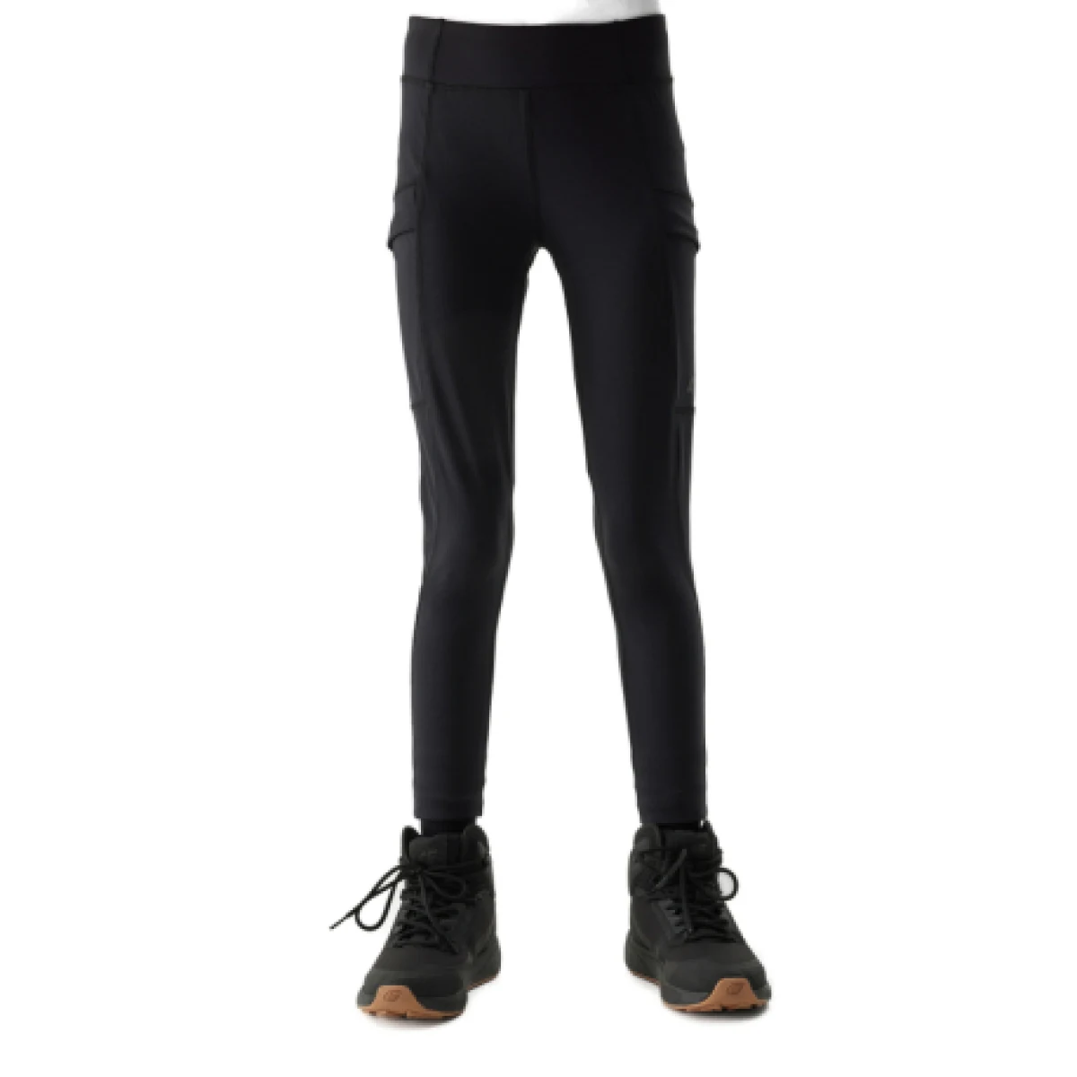 Dievčenské turistické legíny 4F JUNIOR TROUSERS FNK-4FJWSS24TFTRF493-21S-BLACK · záber 1