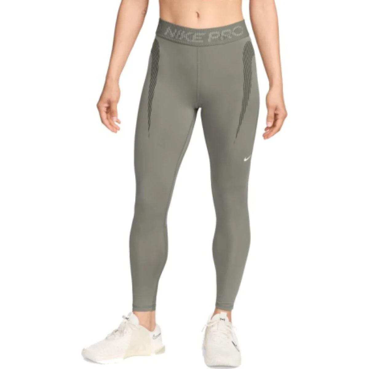 Dámske legíny NIKE PRO W NP DF MR 7 8 TIGHT TT GRX-320-Khaki · záber 1