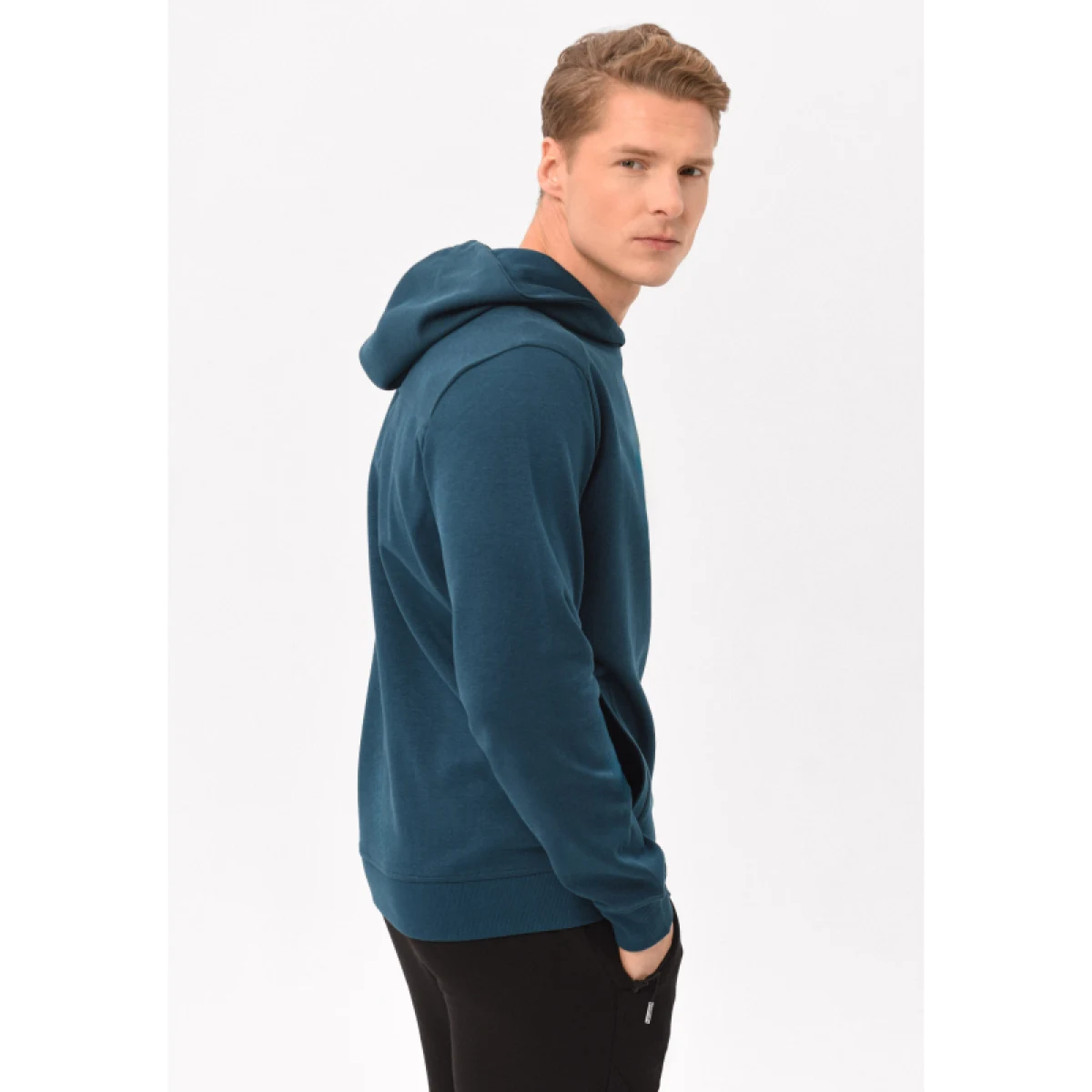 Pánska mikina s kapucňou VOLCANO FEEL-601-BLUE · záber 3
