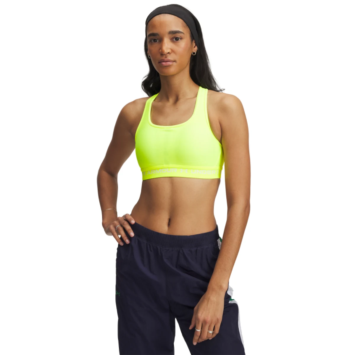 Dámska tréningová športová podprsenka UNDER ARMOUR Crossback Mid Bra-YLW · záber 3