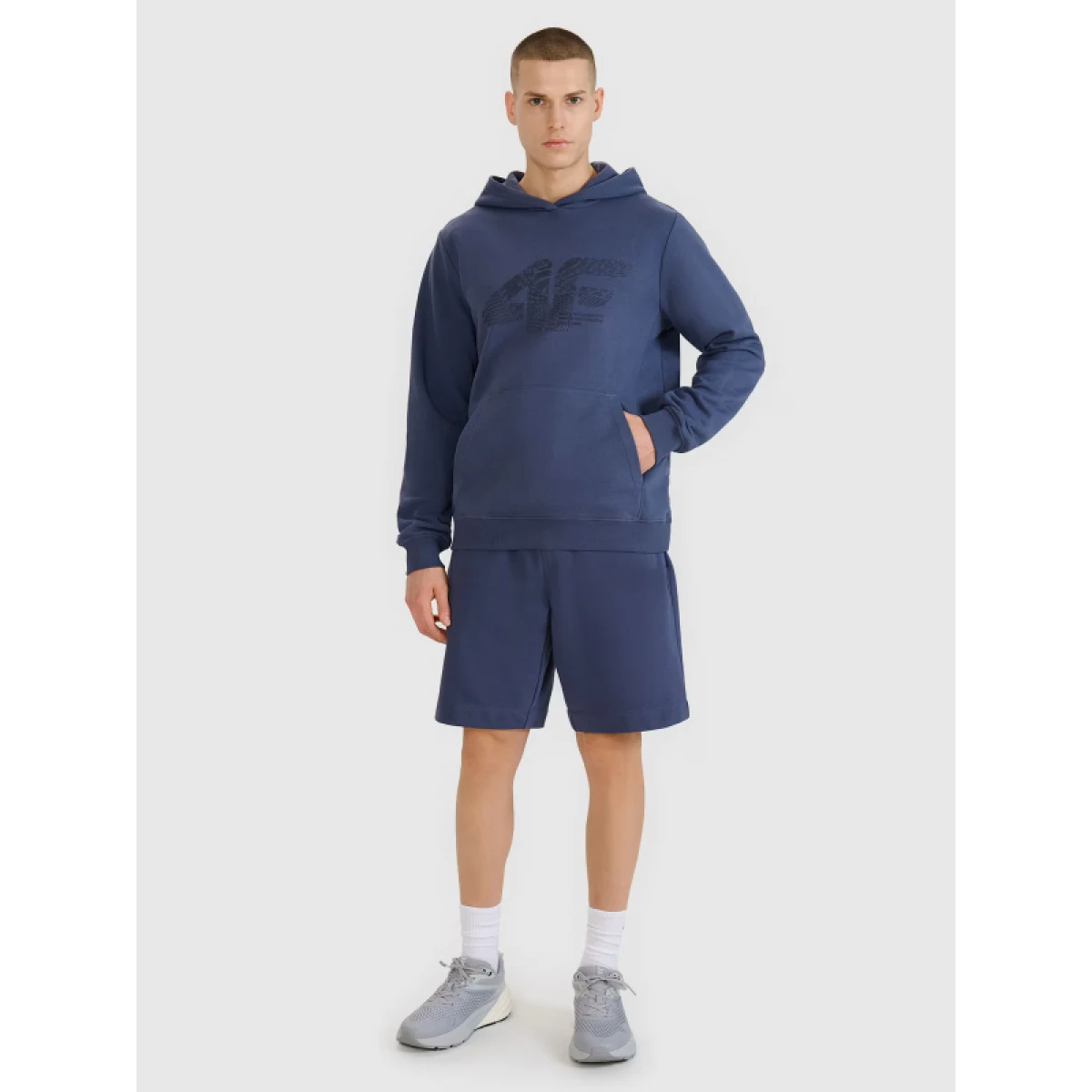 Pánska mikina s kapucňou 4F SWEATSHIRT M1585-22S-ANTHRACITE · záber 5