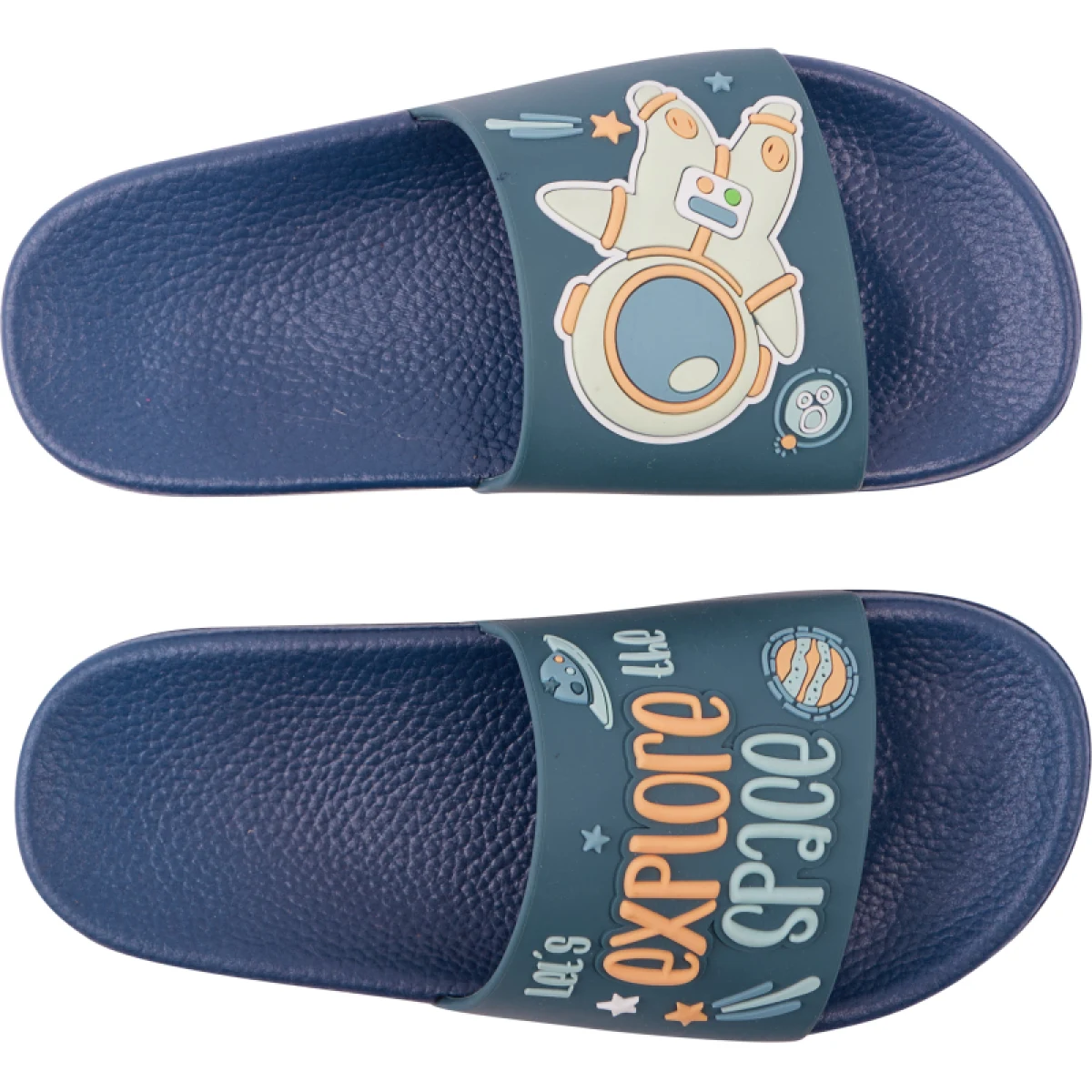 Chlapčenské šlapky (plážová obuv) COQUI Ruki navy niagara blue space · záber 3