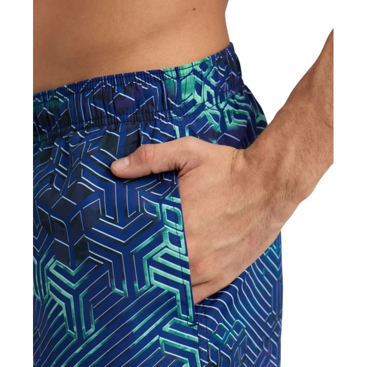 Pánske plavky ARENA MENS BEACH BOXER ALLOVER-660-kikko pro navy · záber 4