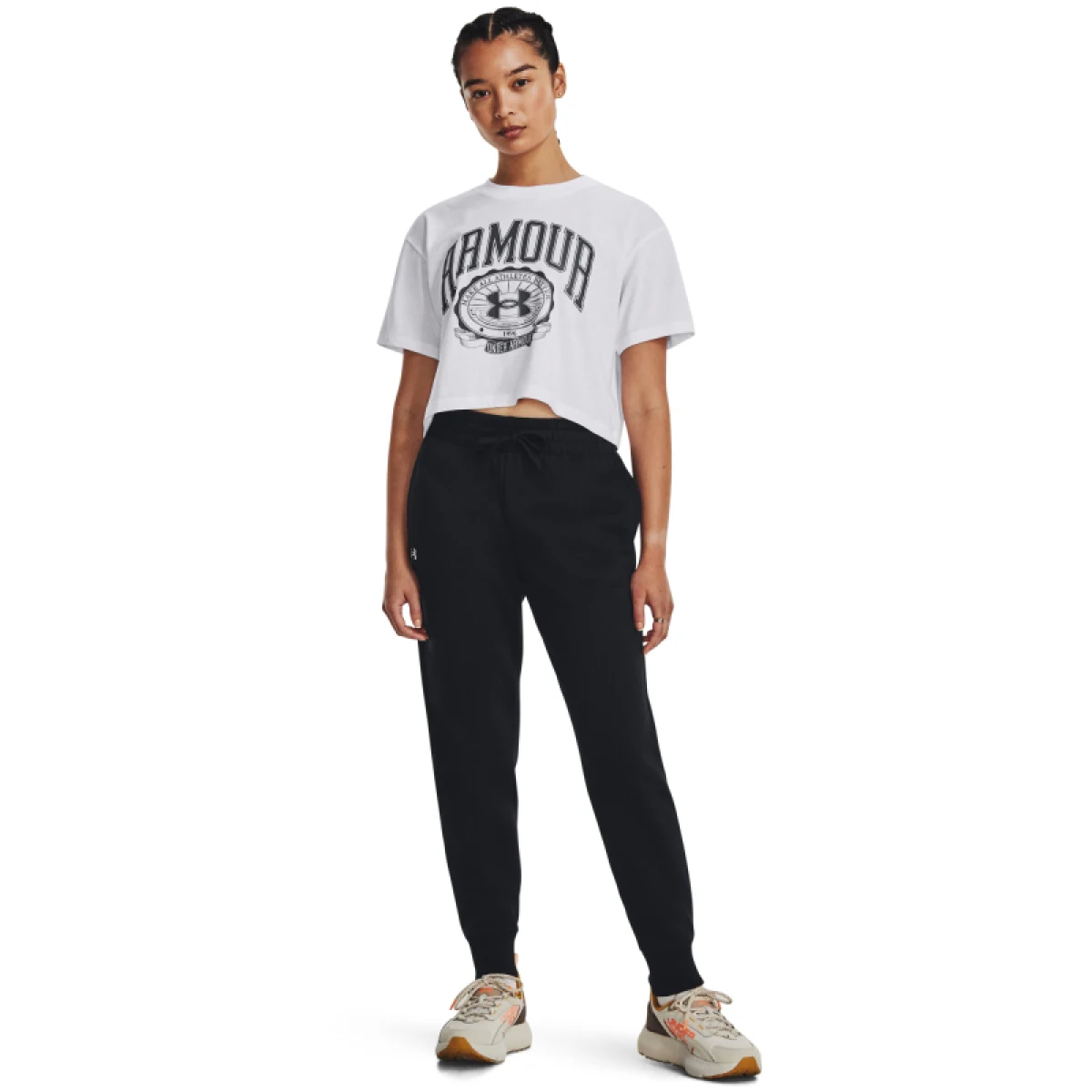Dámske zateplené tepláky UNDER ARMOUR UA Rival Fleece Jogger-BLK · záber 3