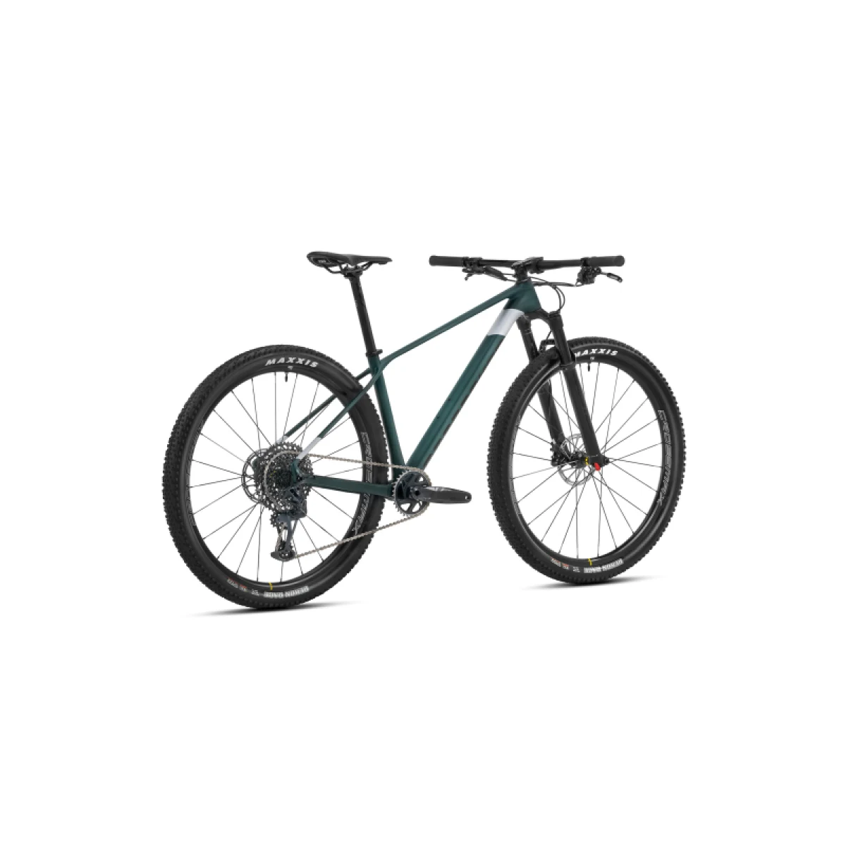 Horský bicykel MONDRAKER Podium Carbon, translucent green carbon racing silver · záber 3