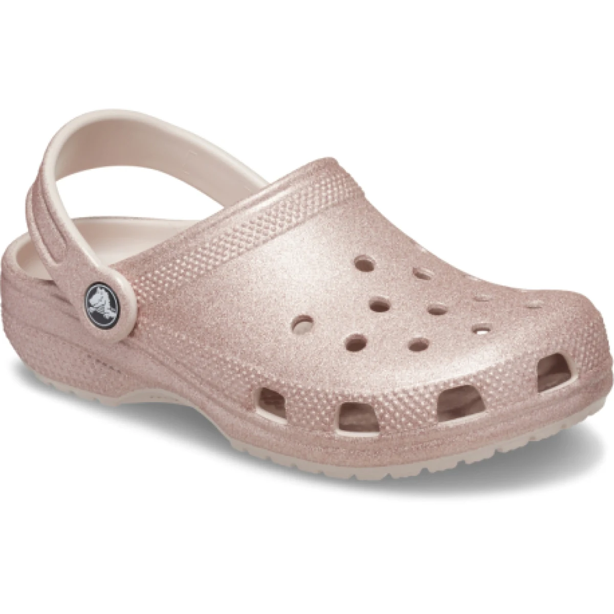 Dievčenské kroksy (rekreačná obuv) CROCS Classic Glitter Clog K quartz glitter · záber 1