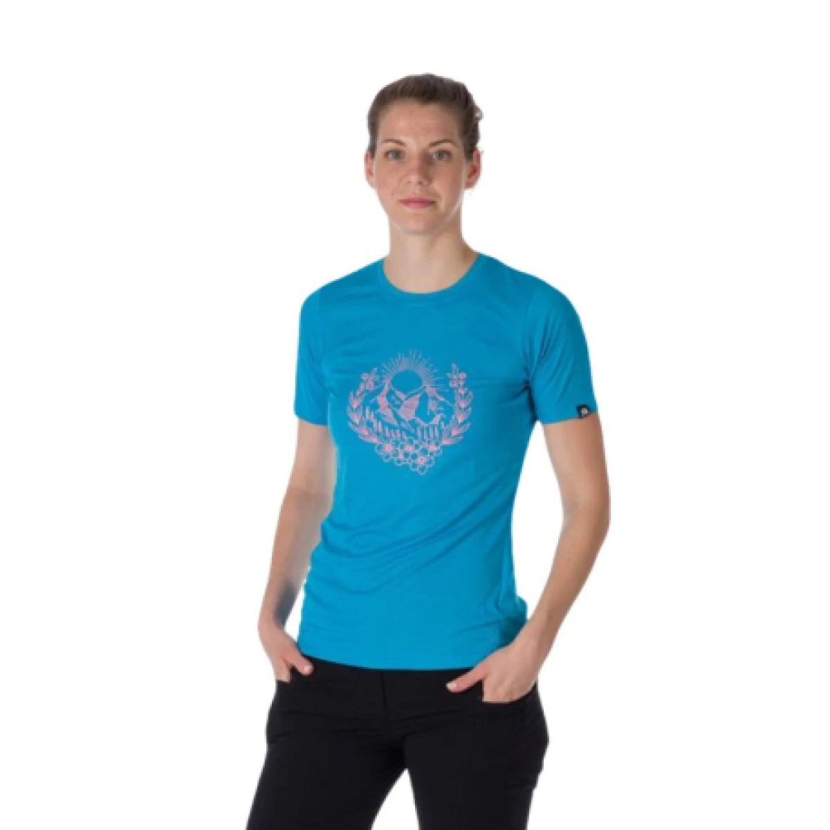 Dámske turistické tričko s krátkym rukávom NORTHFINDER MILDRED-530-royalblue · záber 1