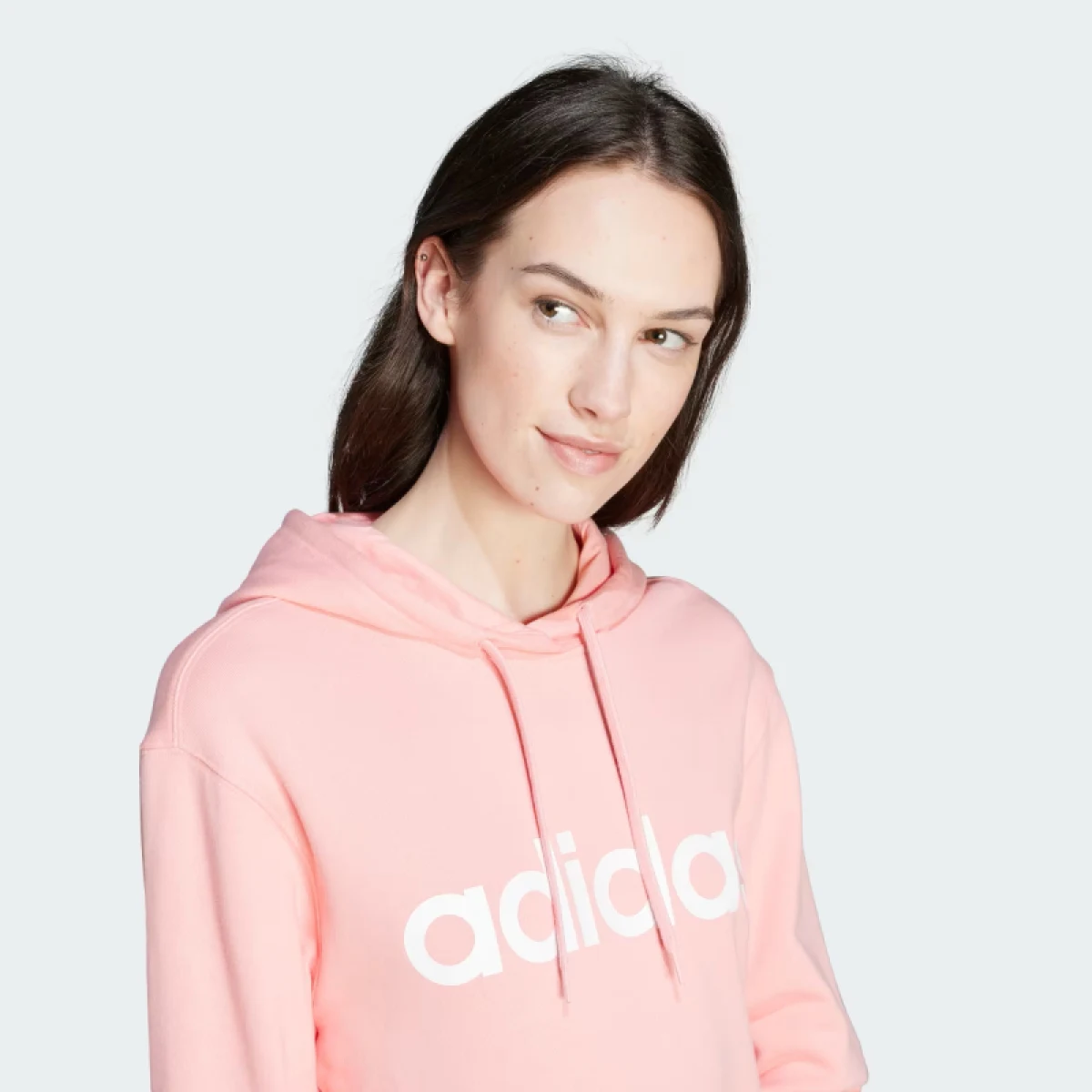 Dámska mikina s kapucňou ADIDAS W LIN FT HD-IY9186-Pink · záber 5