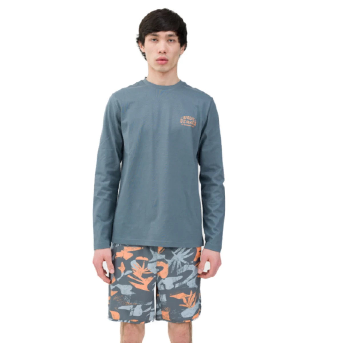 Pánske tričko s dlhým rukávom 4F LONGSLEEVE-4FWSS24TLONM246-22S-ANTHRACITE · záber 1