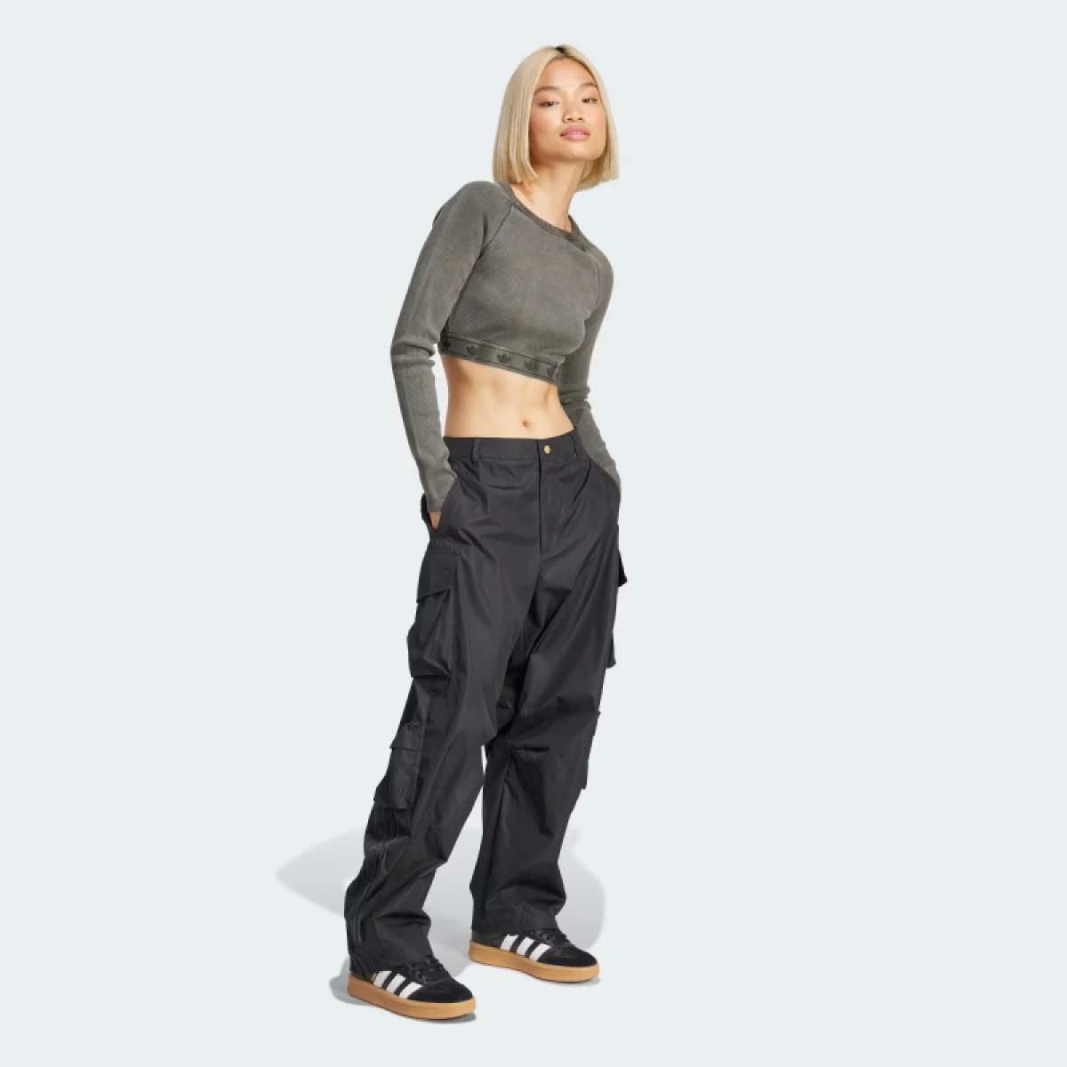 Dámske tričko s dlhým rukávom ADIDAS ORIGINALS RIB LS TOP-JD0014-Black · záber 4