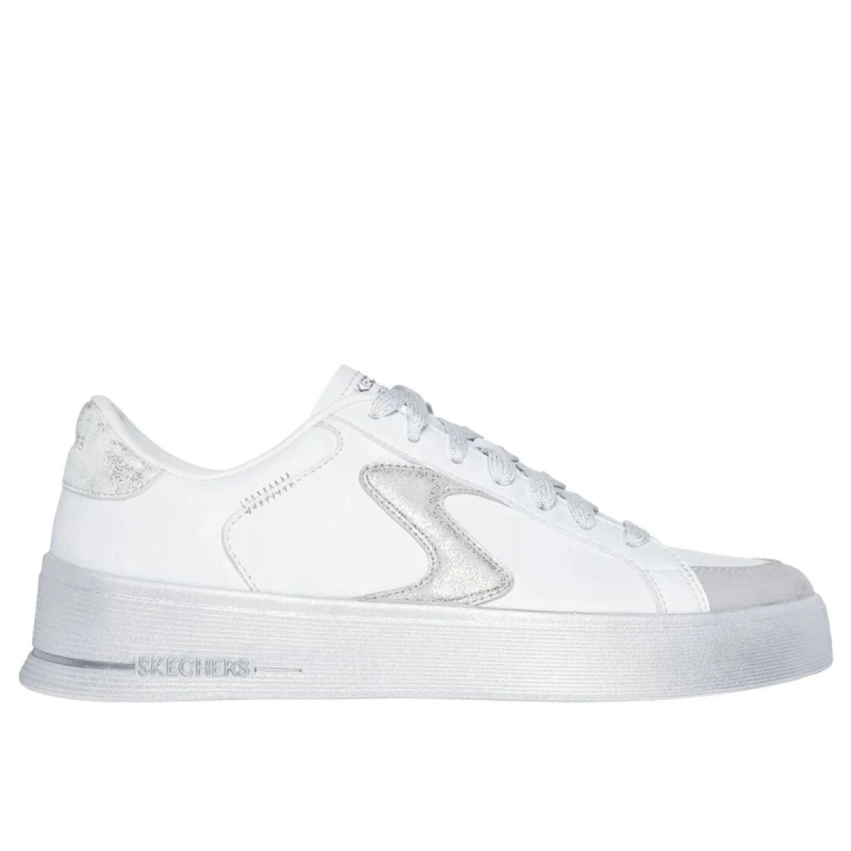 Dámska rekreačná obuv SKECHERS Hiland Quite Chic white silver · záber 2