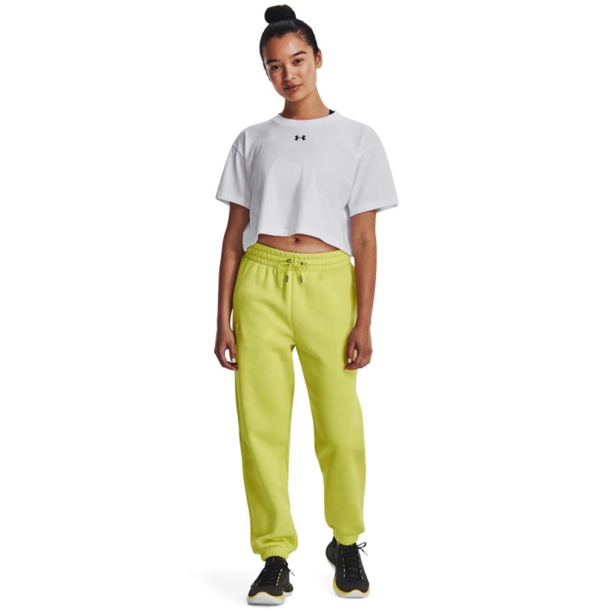 Dámske tepláky UNDER ARMOUR Essential Fleece Joggers-YLW · záber 4
