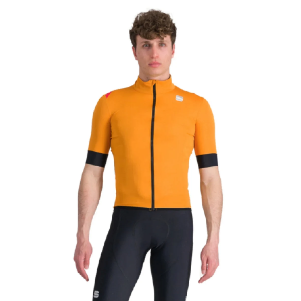 Pánska cyklistická bunda SPORTFUL Fiandre light no rain jacket s, dark gold · záber 1