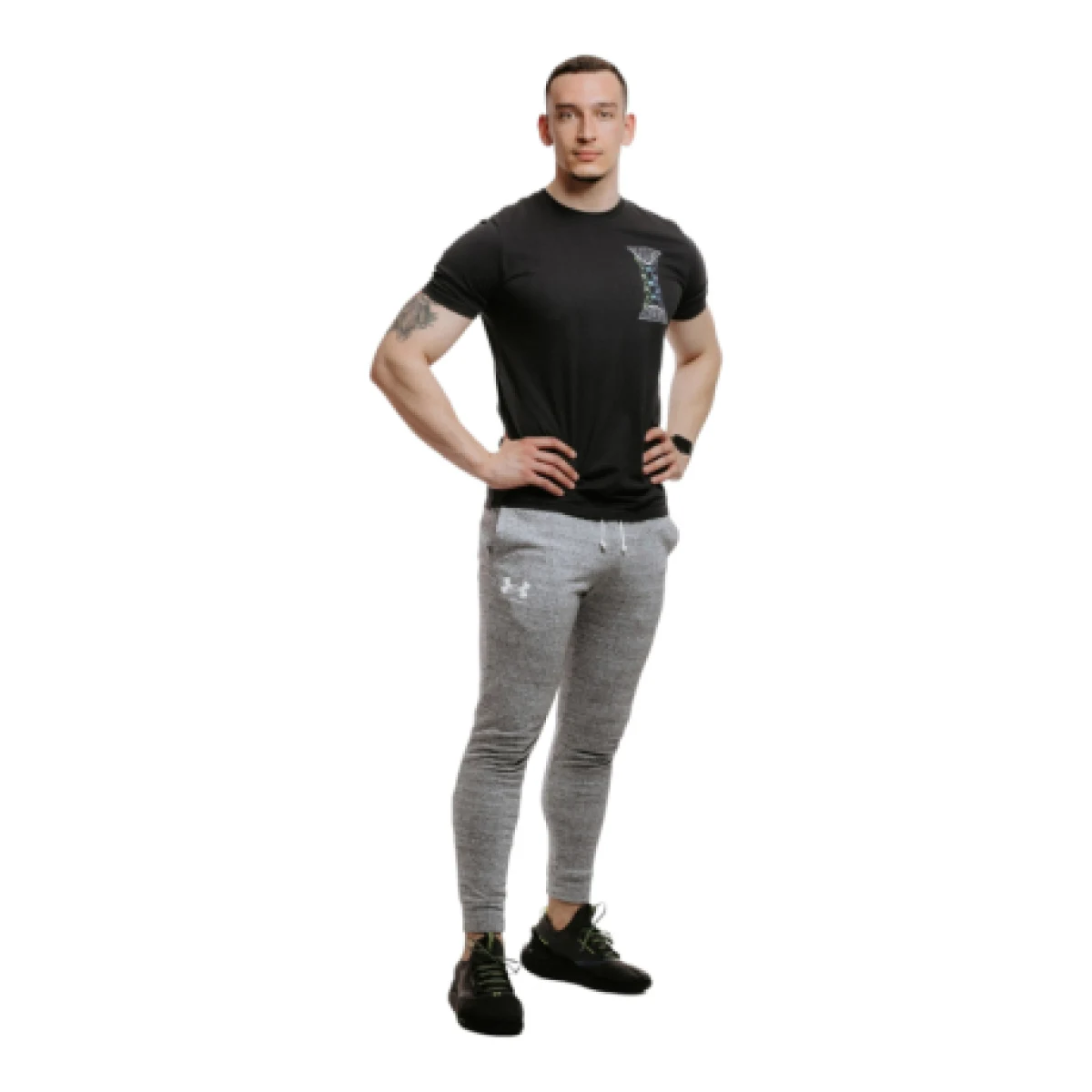 Pánske tepláky UNDER ARMOUR UA Rival Terry Jogger-GRY · záber 1