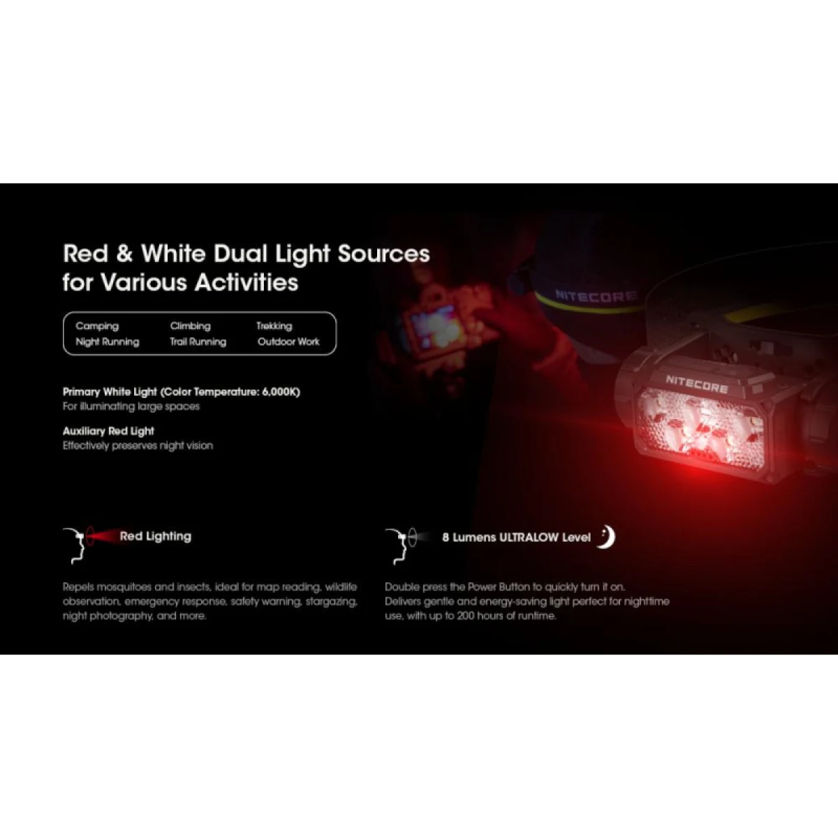 Čelovka NITECORE HC60 UHE · záber 3