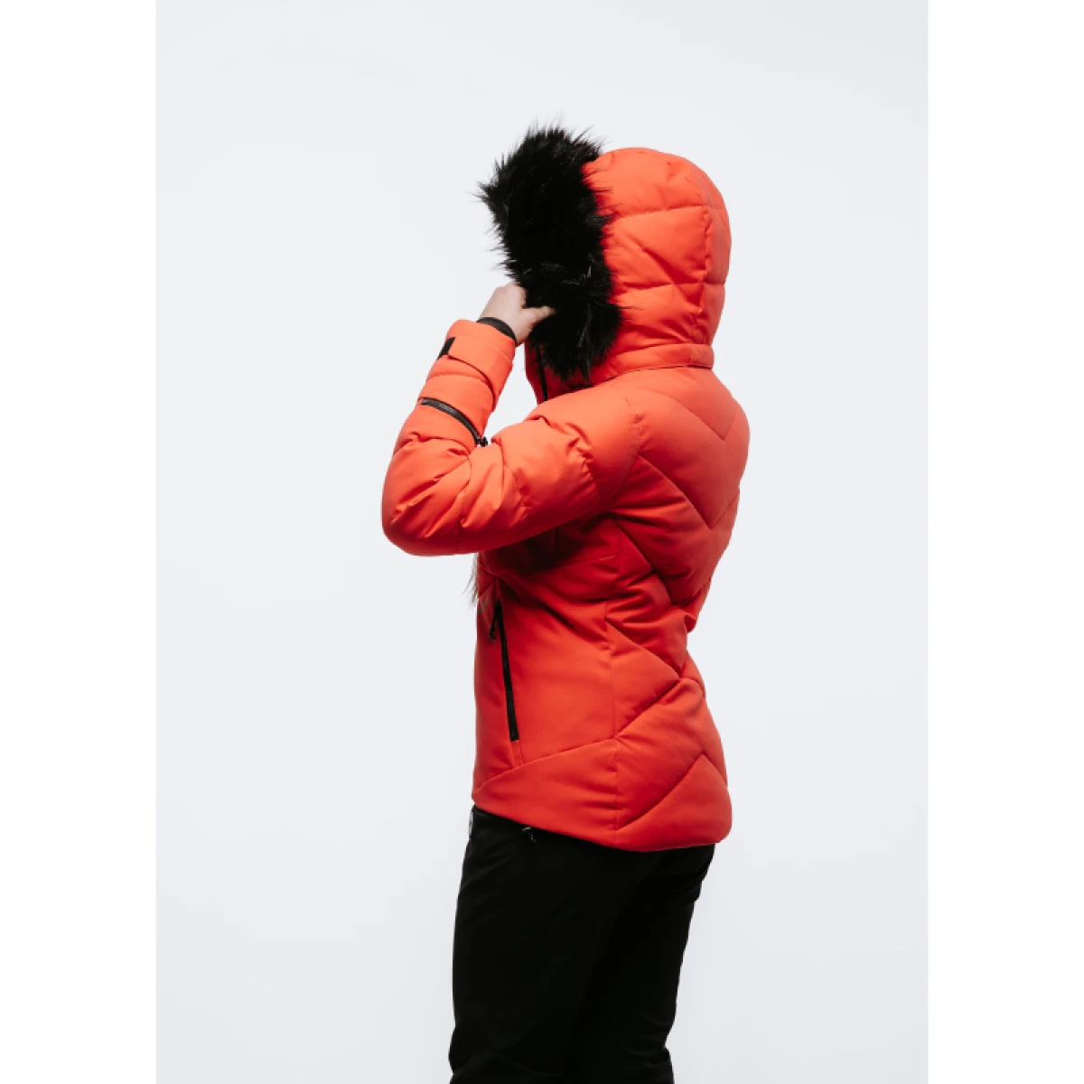 Dámska lyžiarska bunda s kapucňou BLIZZARD W2W Ski Jacket Lavarone, hot coral · záber 5