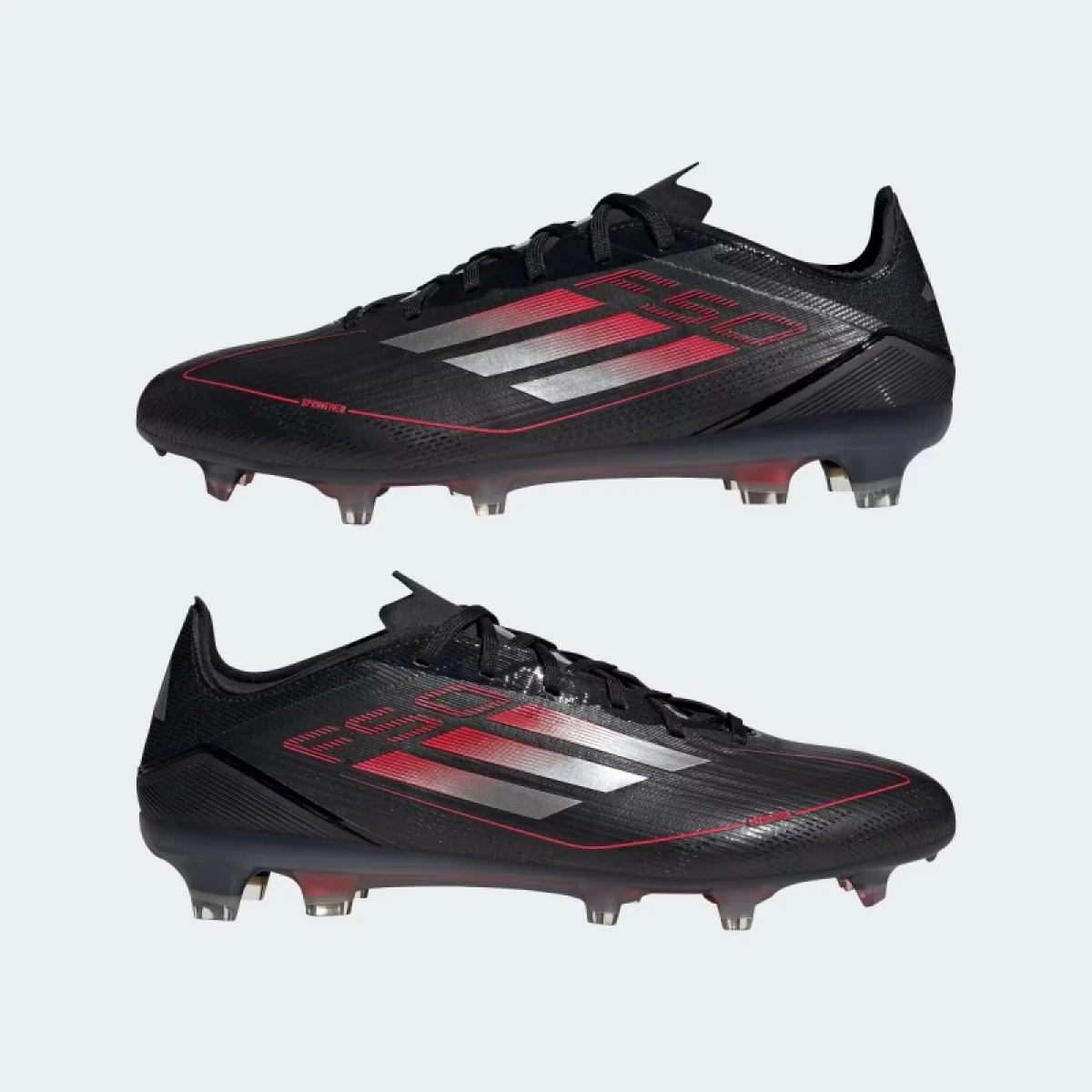 Pánske futbalové kopačky outdoorové ADIDAS F50 Pro M FG core black iron metallic lucid red · záber 5