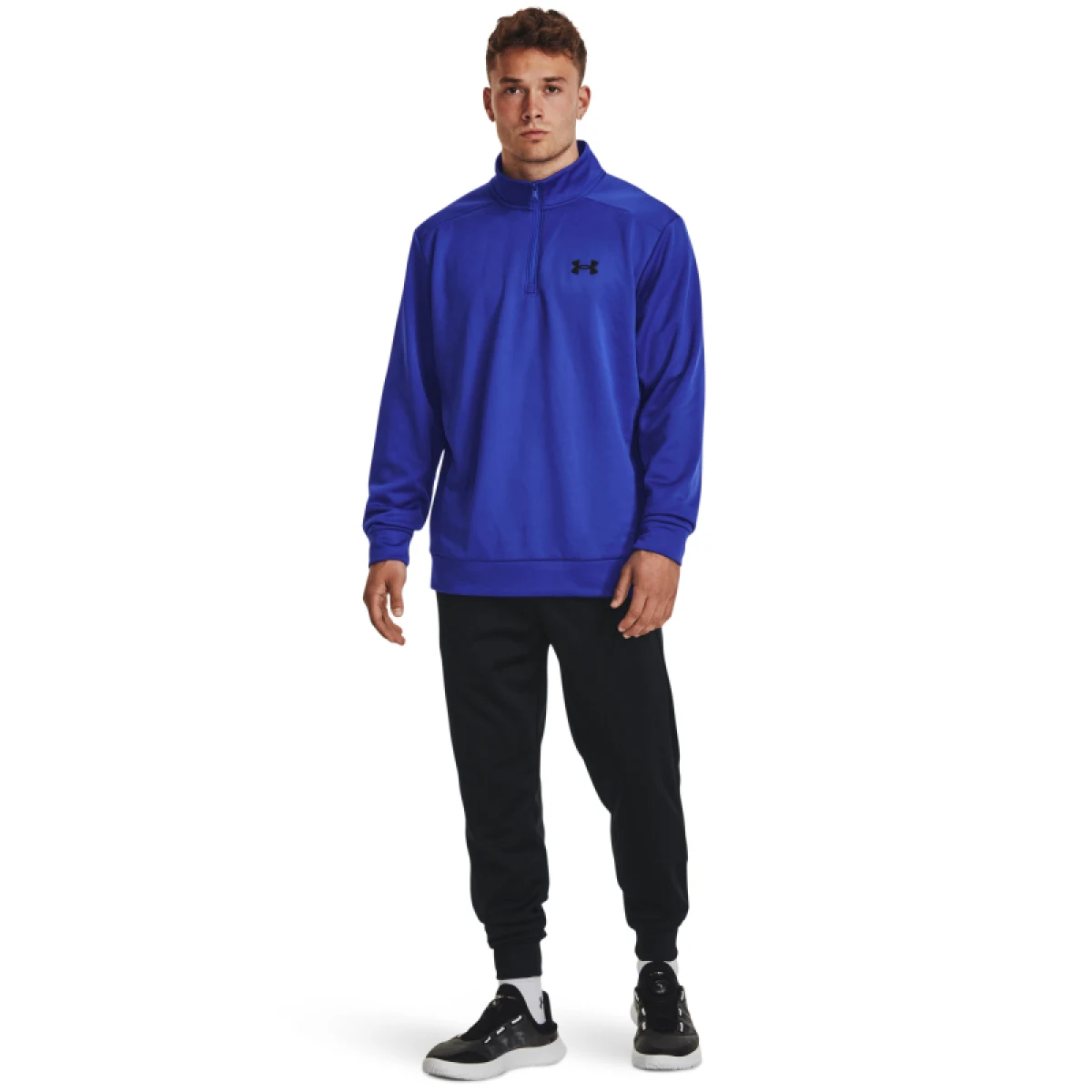 Pánska zateplená tréningová mikina s 1 2 zipsom UNDER ARMOUR UA Armour Fleece 1 4 Zip-BLU · záber 4