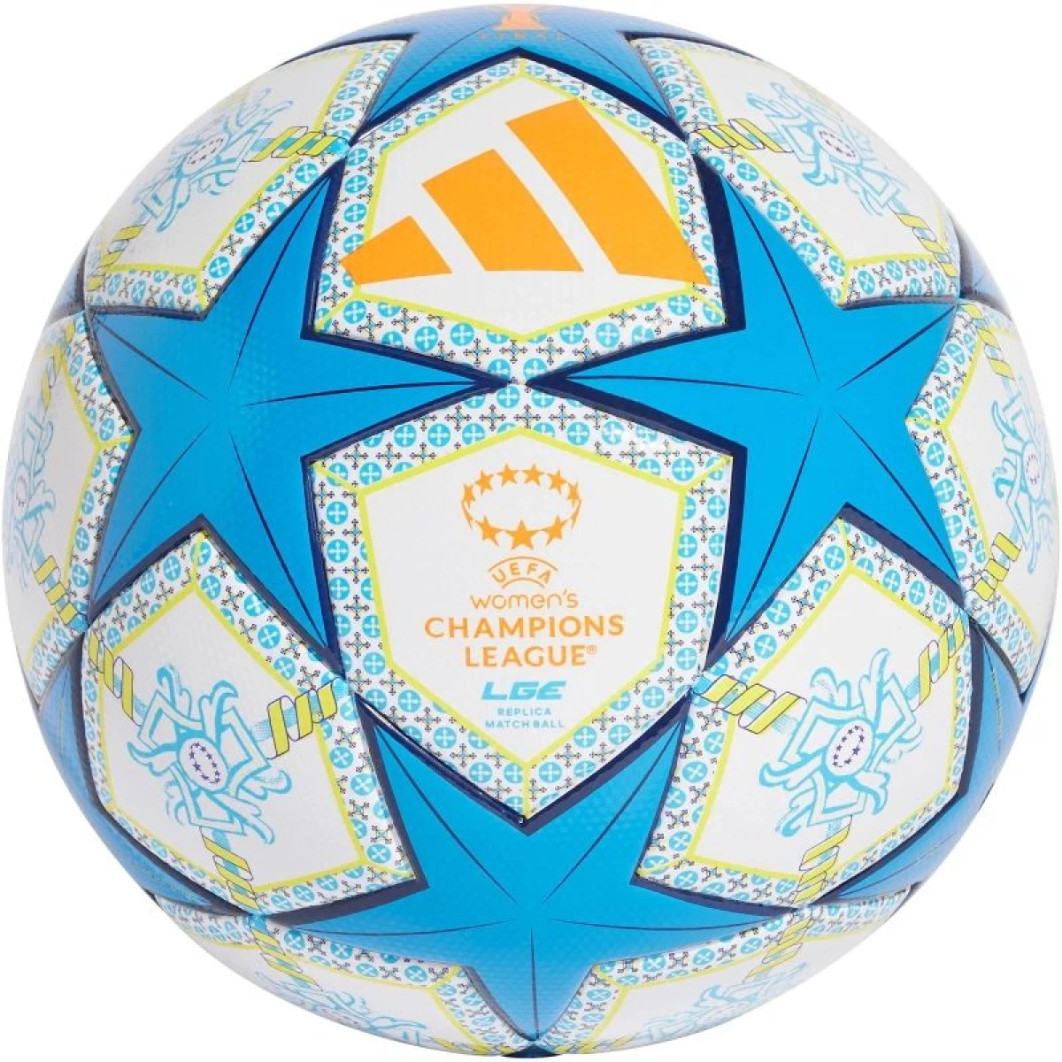 Futbalová lopta ADIDAS UWCL LGE WHITE ORANGE NGTSKY · záber 2