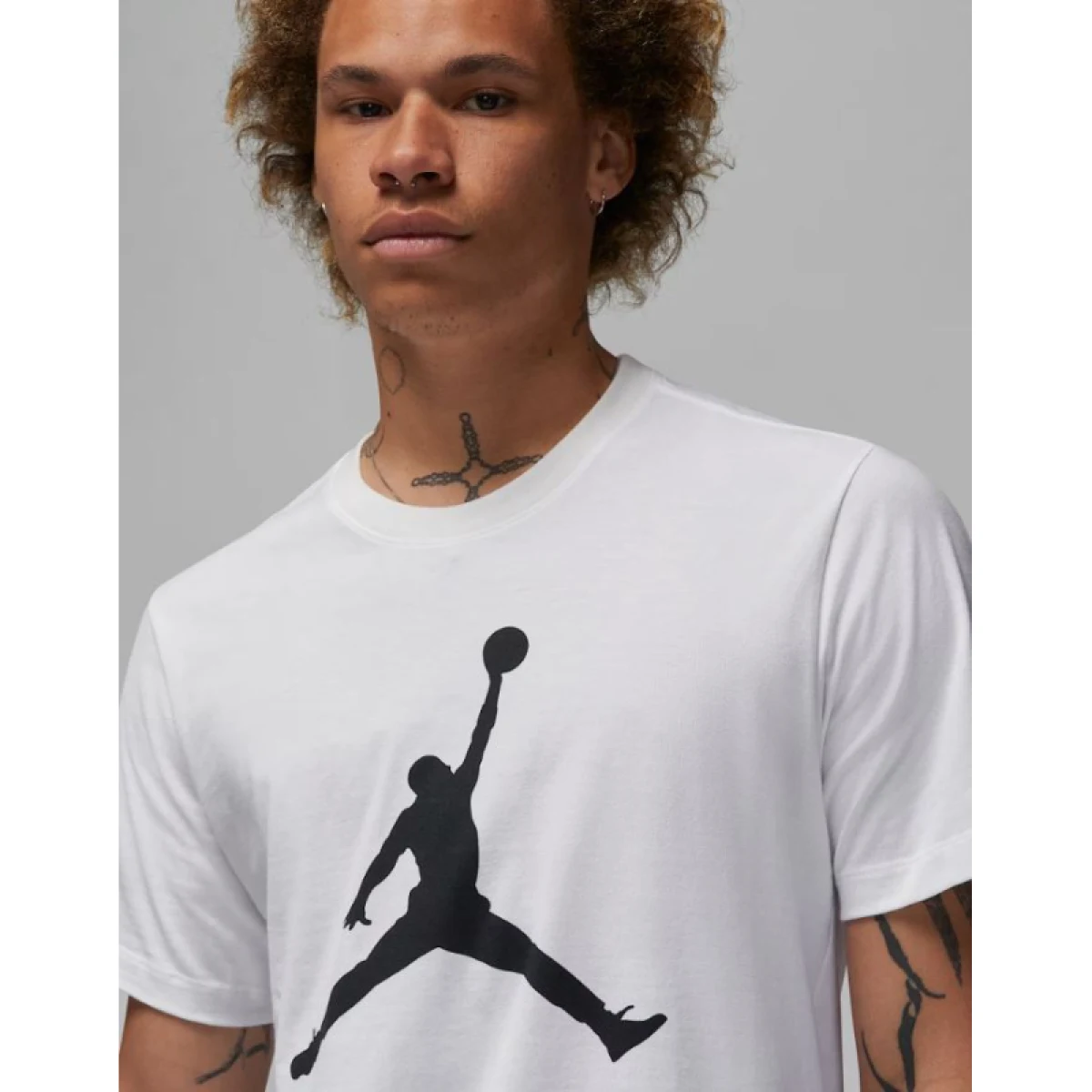 Pánske tričko s krátkym rukávom NIKE JORDAN M J JUMPMAN SS CREW-100-White · záber 2