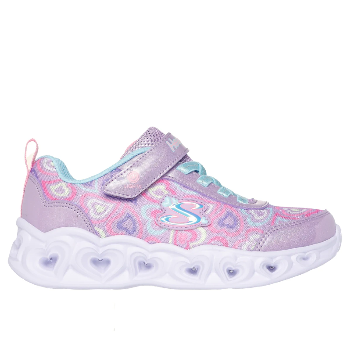 Dievčenská rekreačná obuv SKECHERS Heart Lights Boogie Love K lavender · záber 2