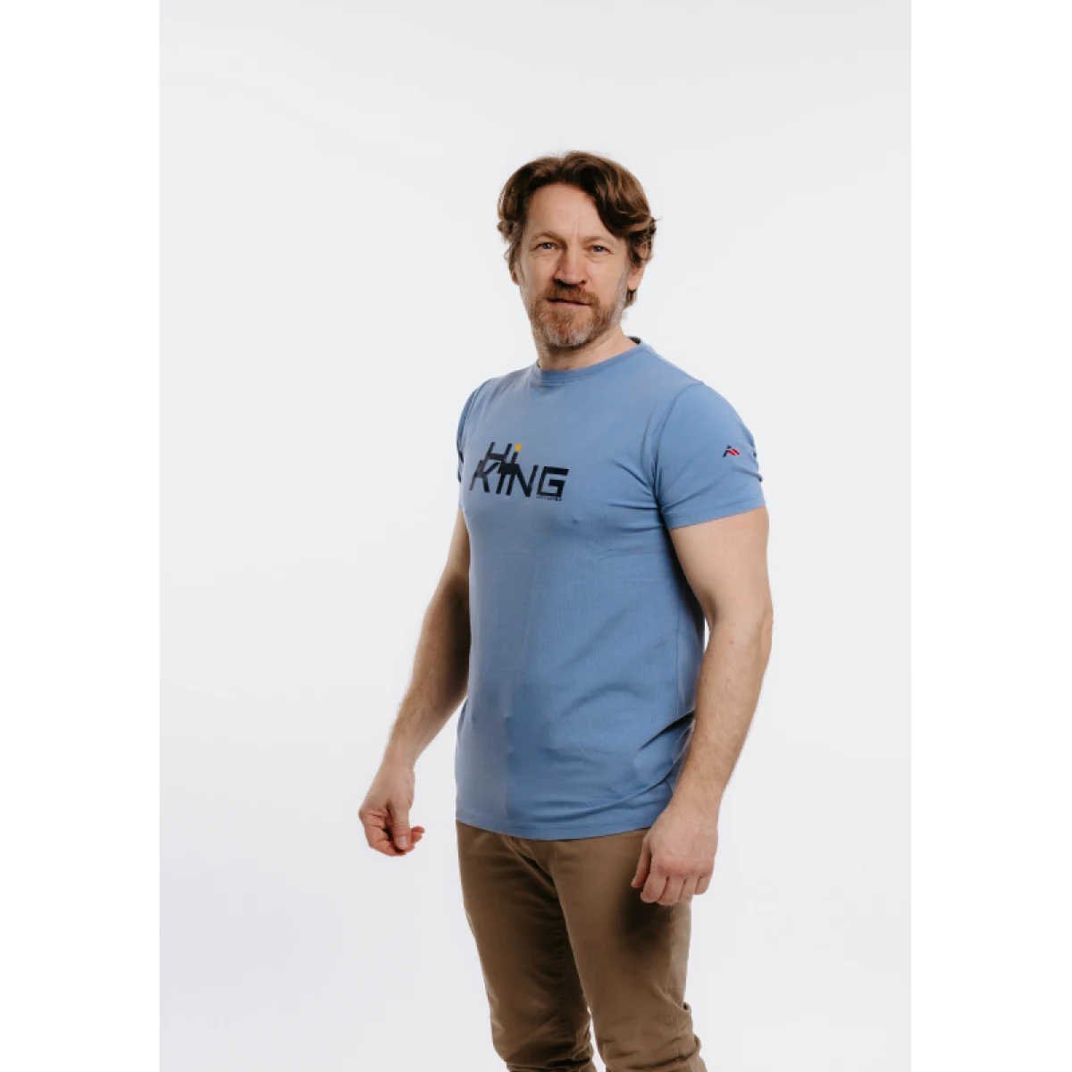 Pánske turistické tričko s krátkym rukávom EVERETT T-HIKE blue · záber 2