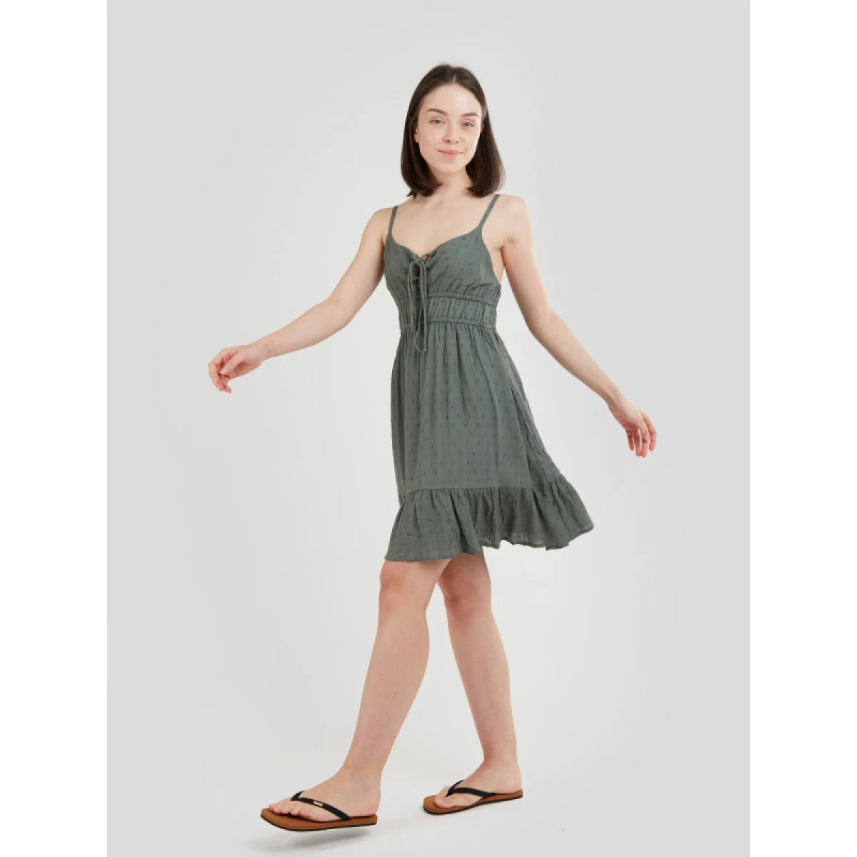 Dámske šaty FUNDANGO Sarah Mono Dress-537-khaki · záber 4